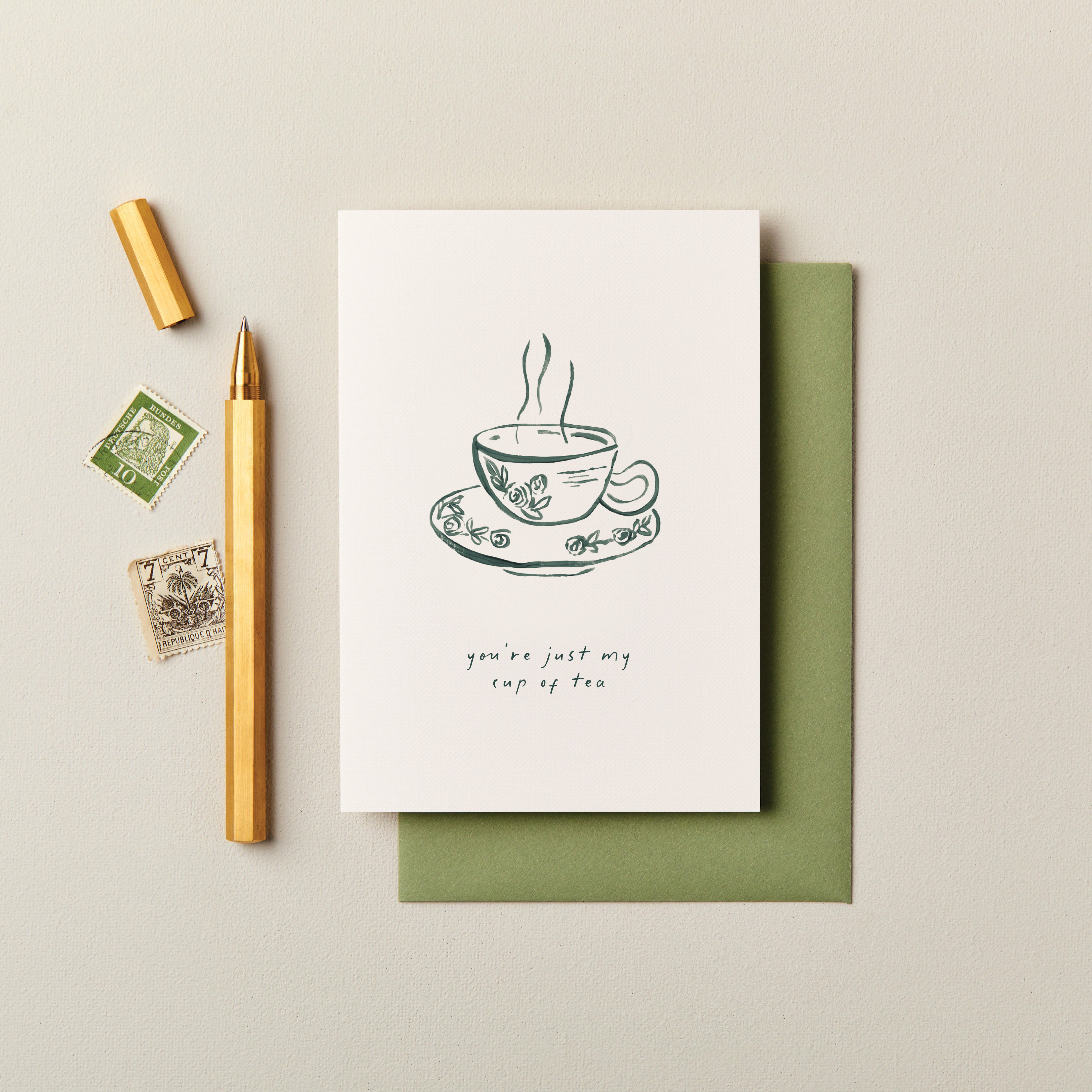 You're just my Cup of Tea Illustrated Love/Friendship Card