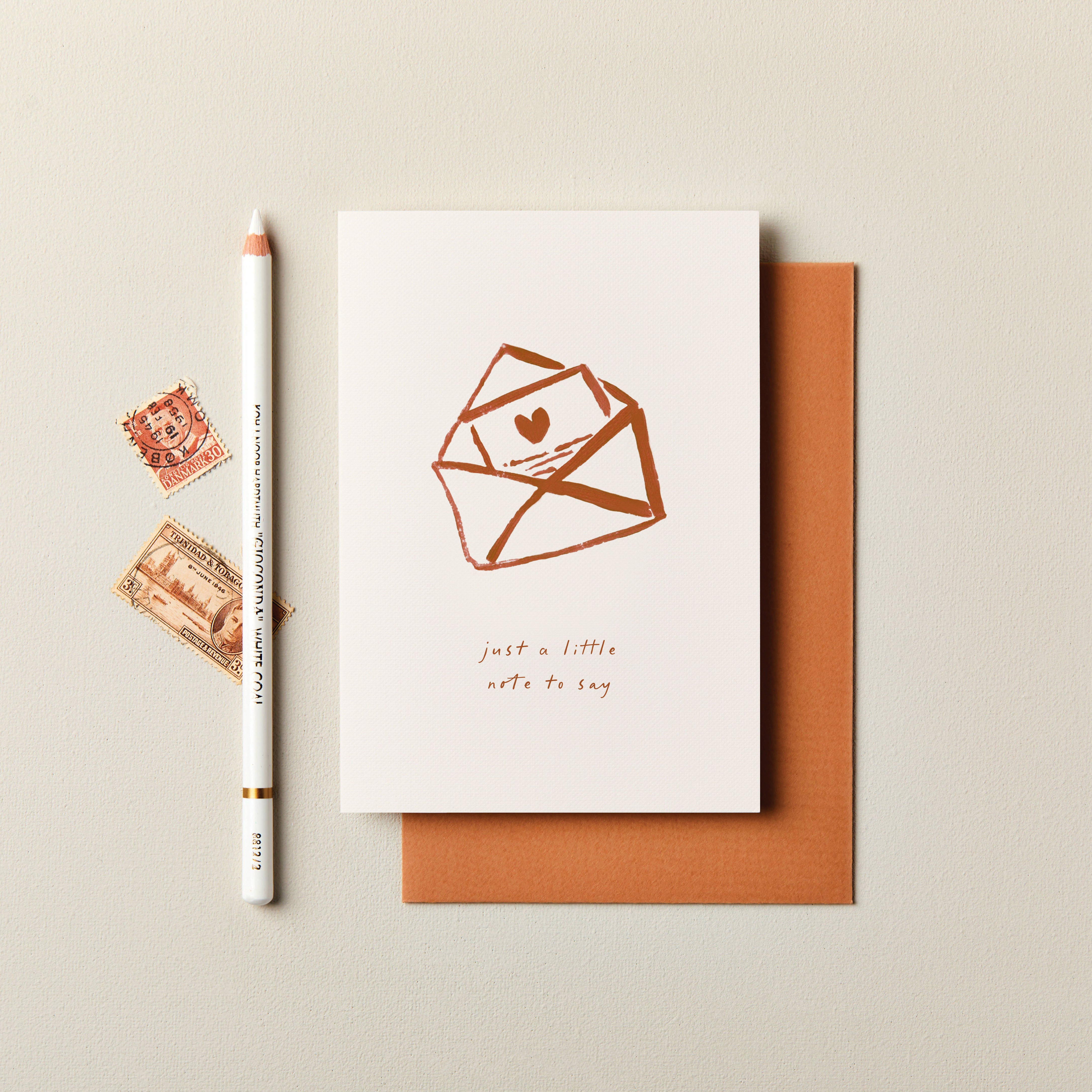 Just a Little Note to Say Illustrated Greeting Card