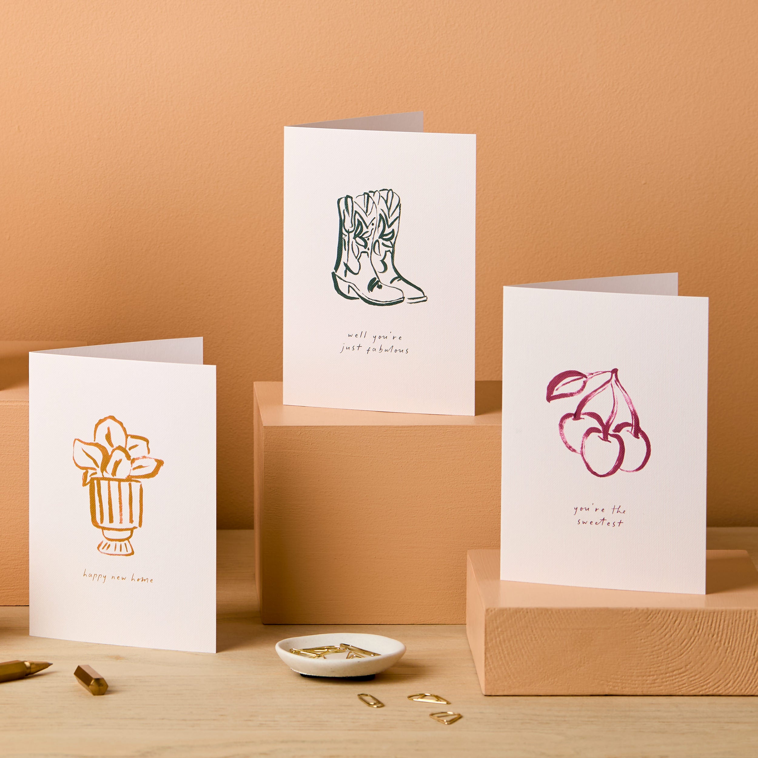 Thanks a Bunch Flowers Illustrated Thank You Card