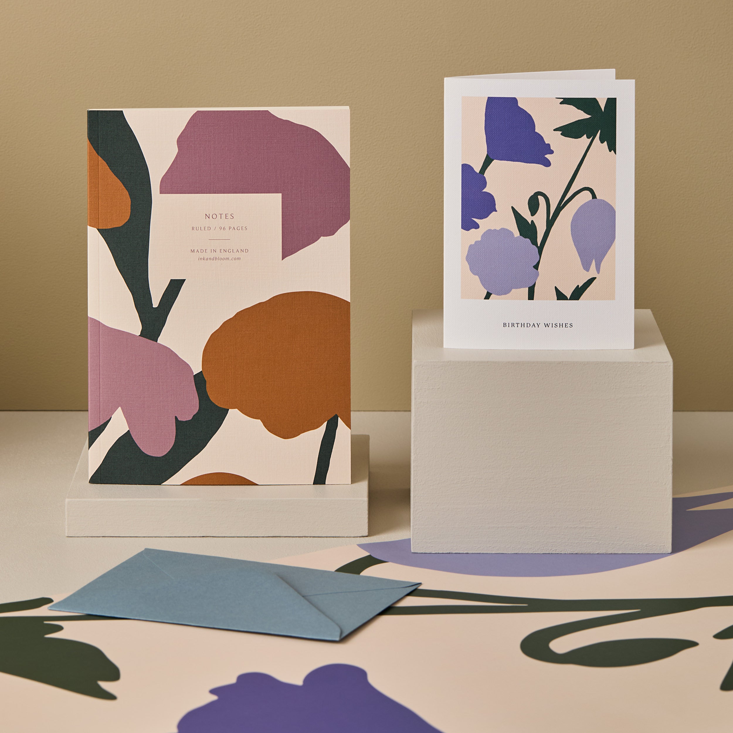 Ruled Notebook in Floral Pattern
