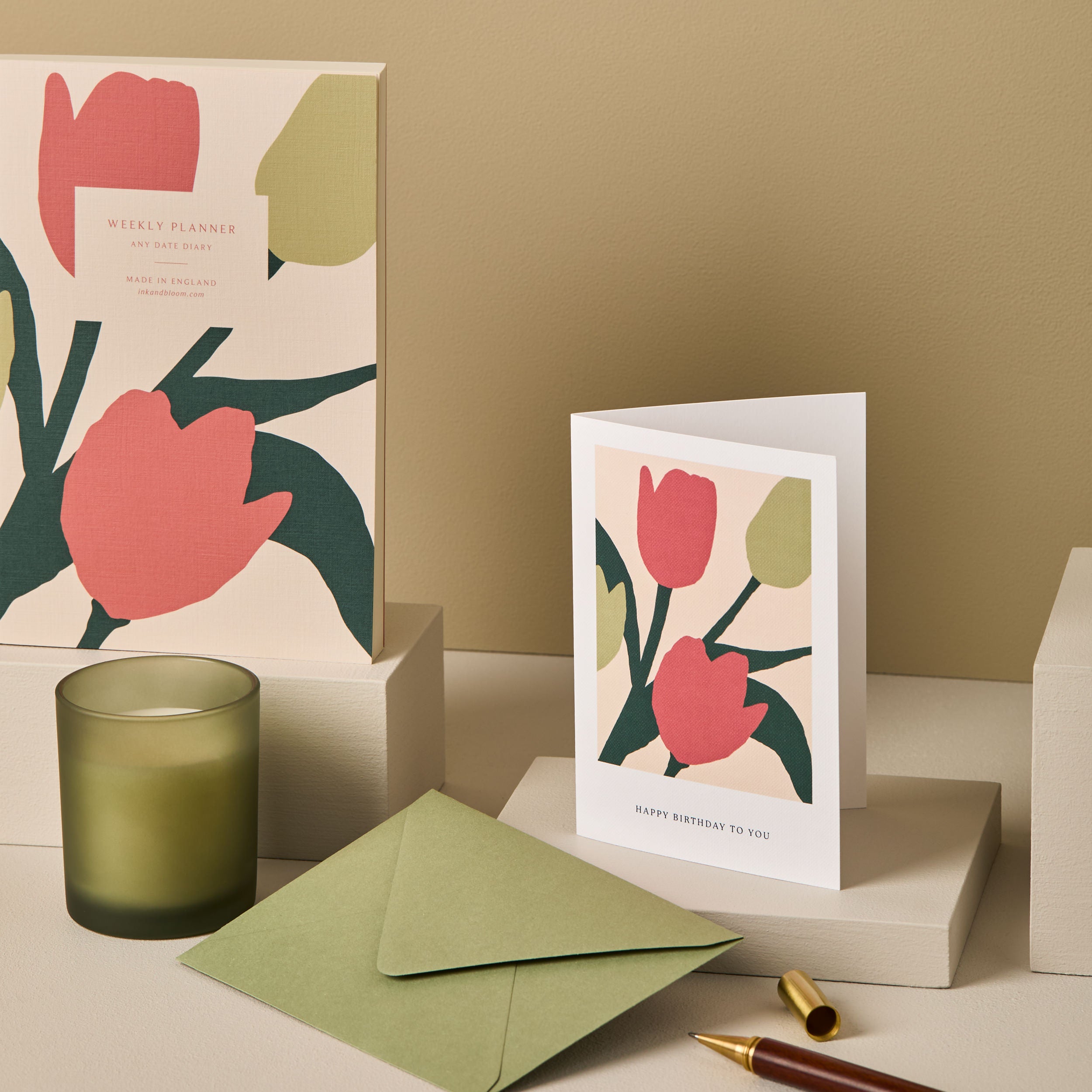 Happy Birthday To You Tulips Floral Blooms Card SECONDS SALE