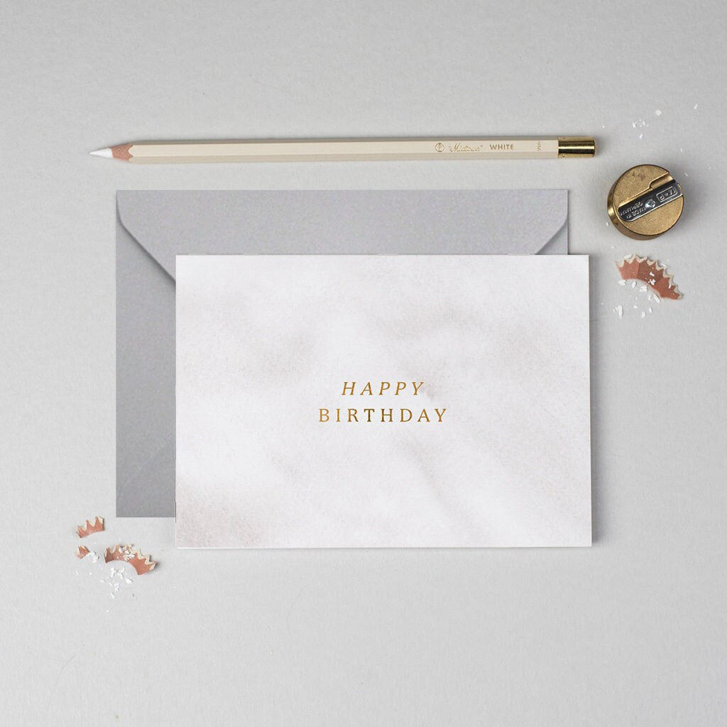 Happy Birthday Watercolour Card 120 x 170mm