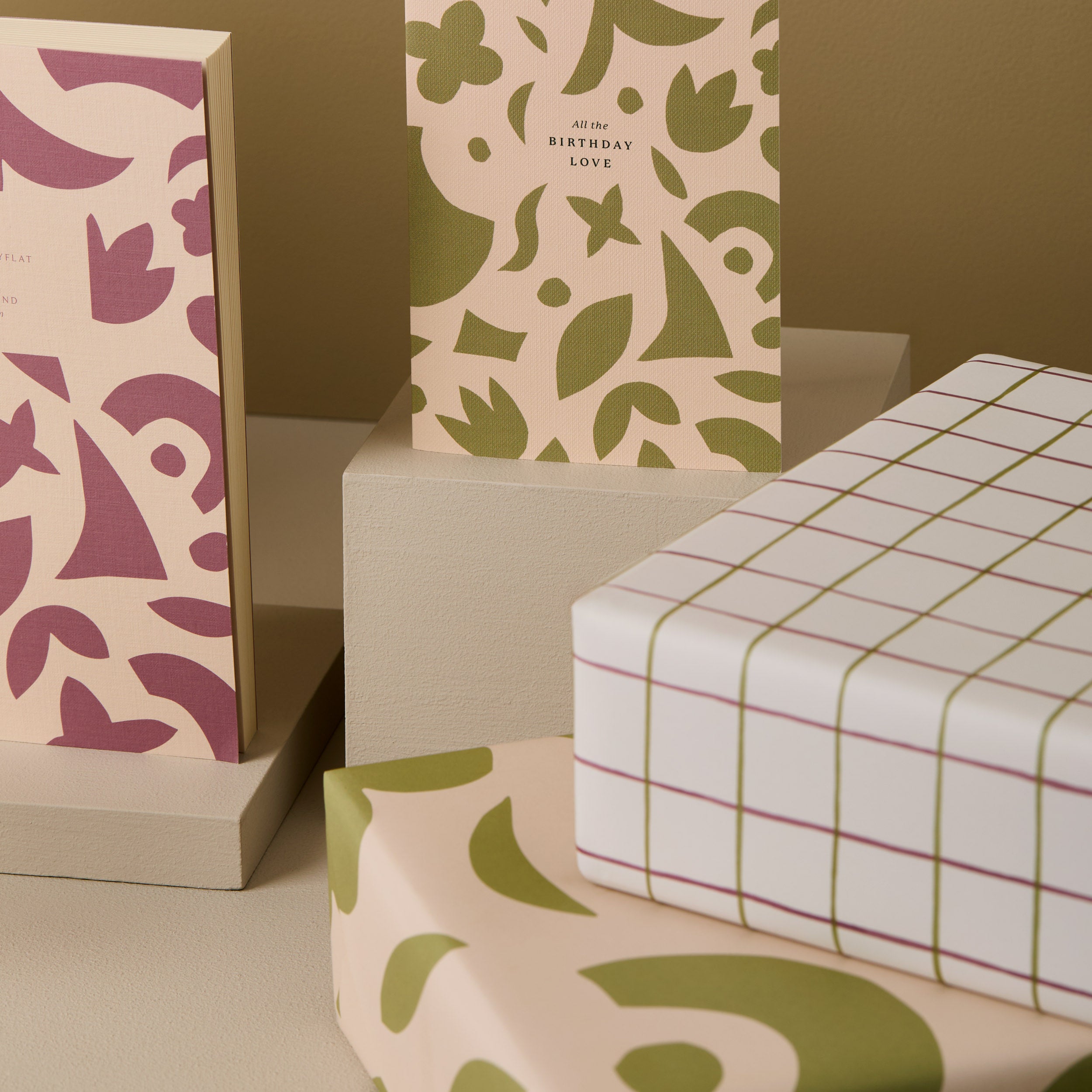 Green Papercuts Single Sided Wrap SECONDS SALE