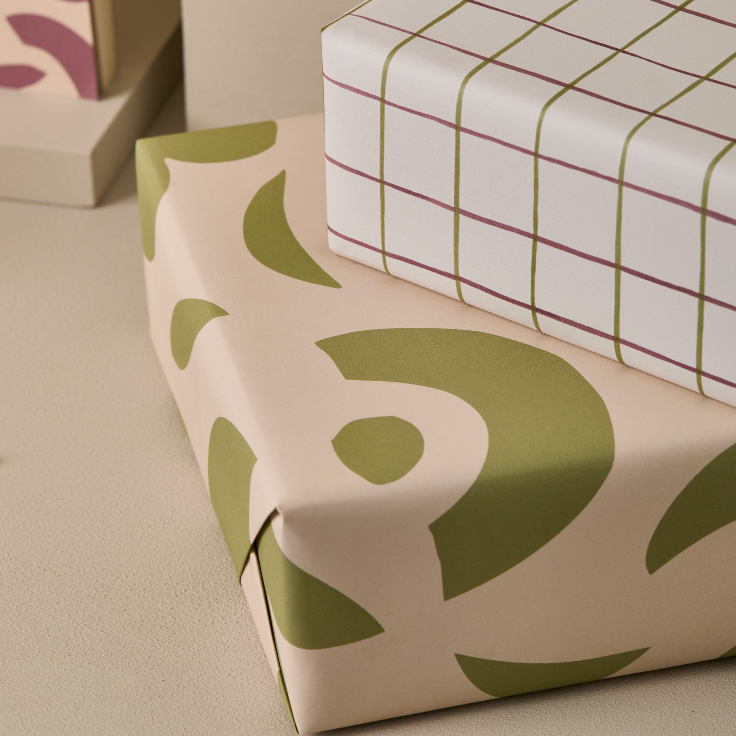 Green Papercuts Single Sided Wrap SECONDS SALE