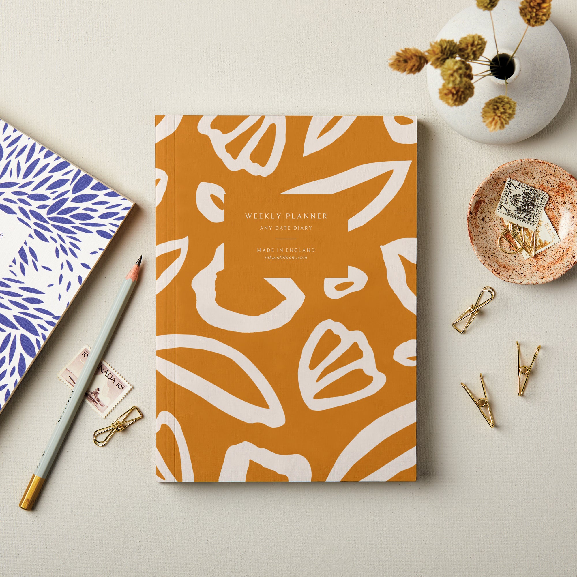 Mustard Floral | A5 Undated Weekly Planner