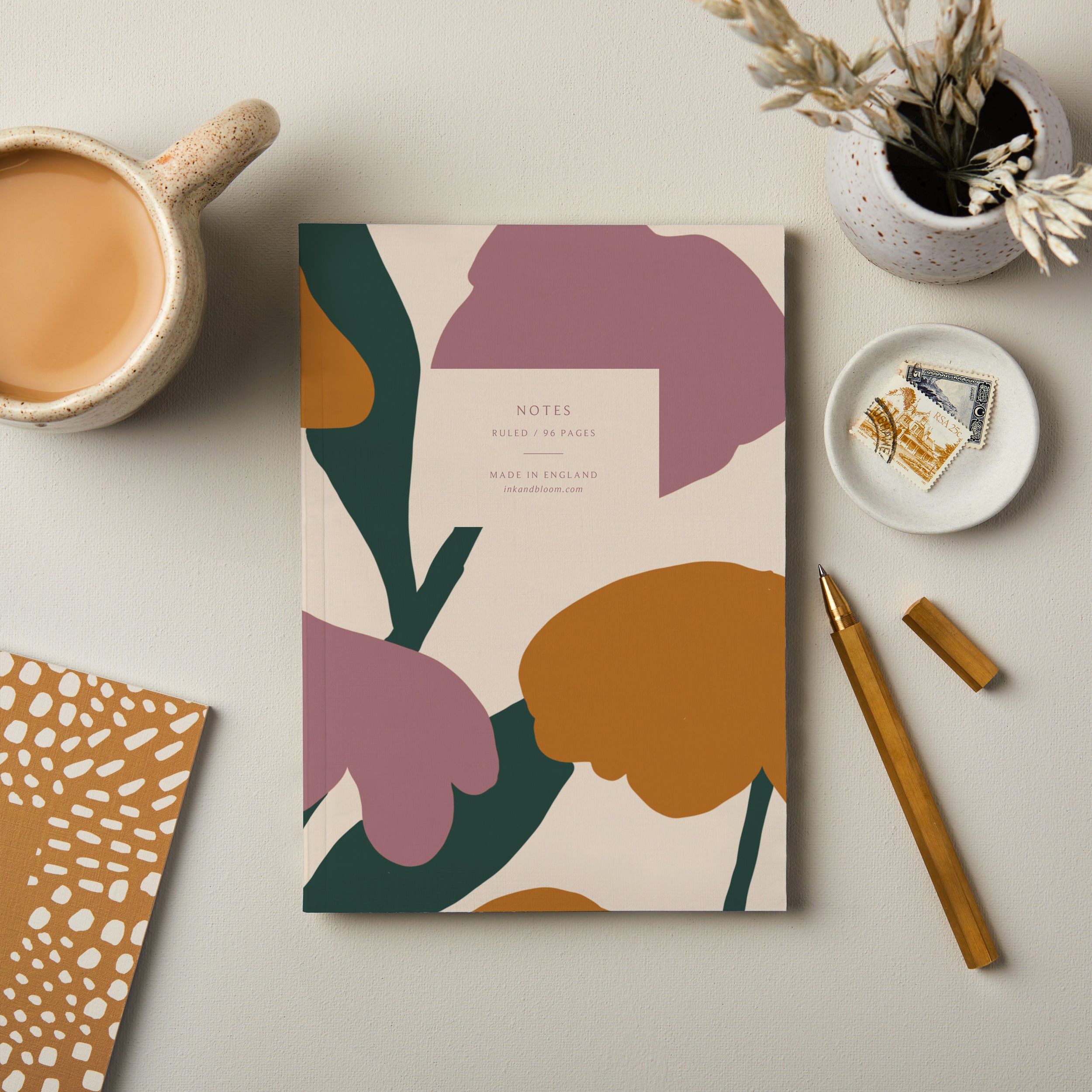 Ruled Notebook in Floral Pattern
