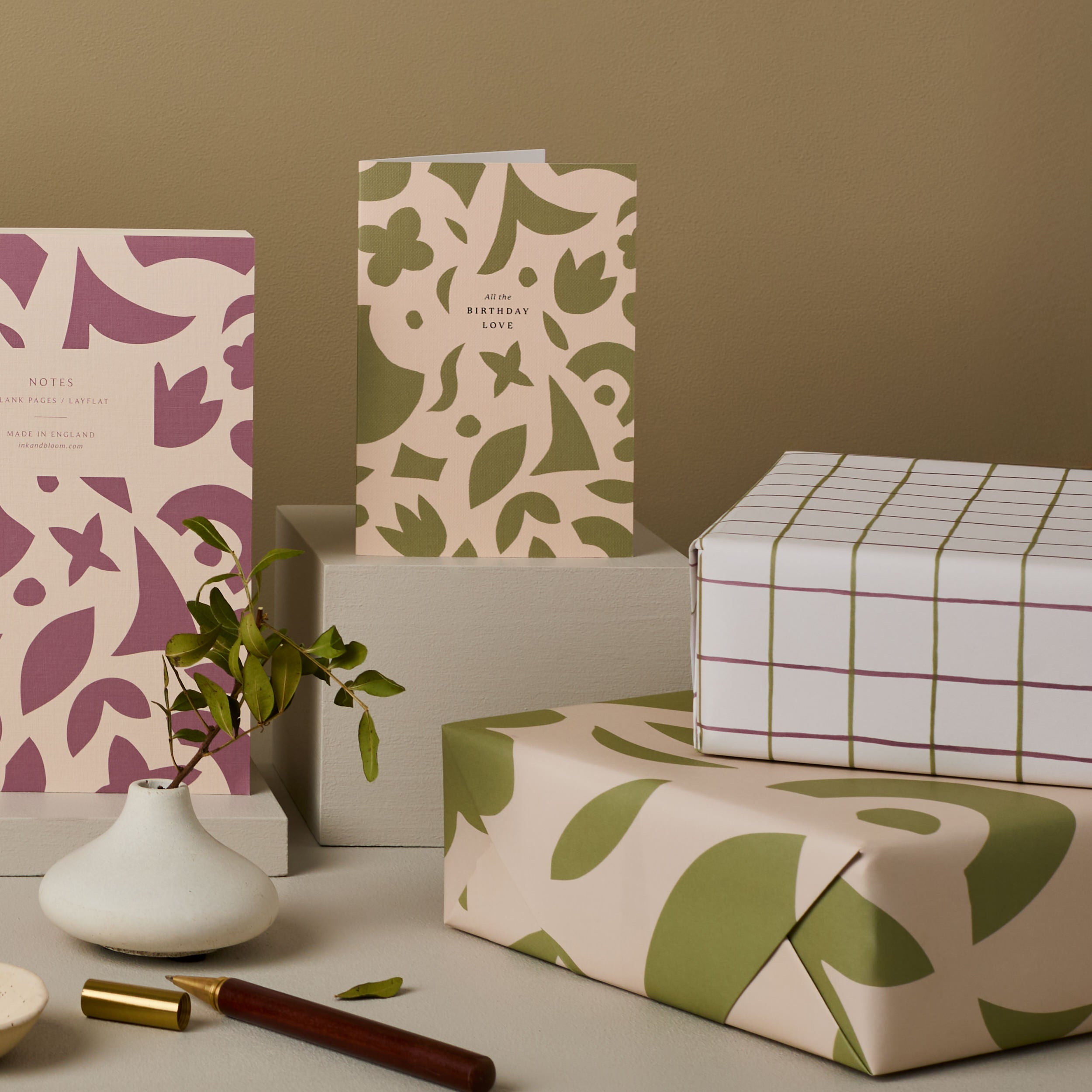 Birthday Love Papercuts Card Green
