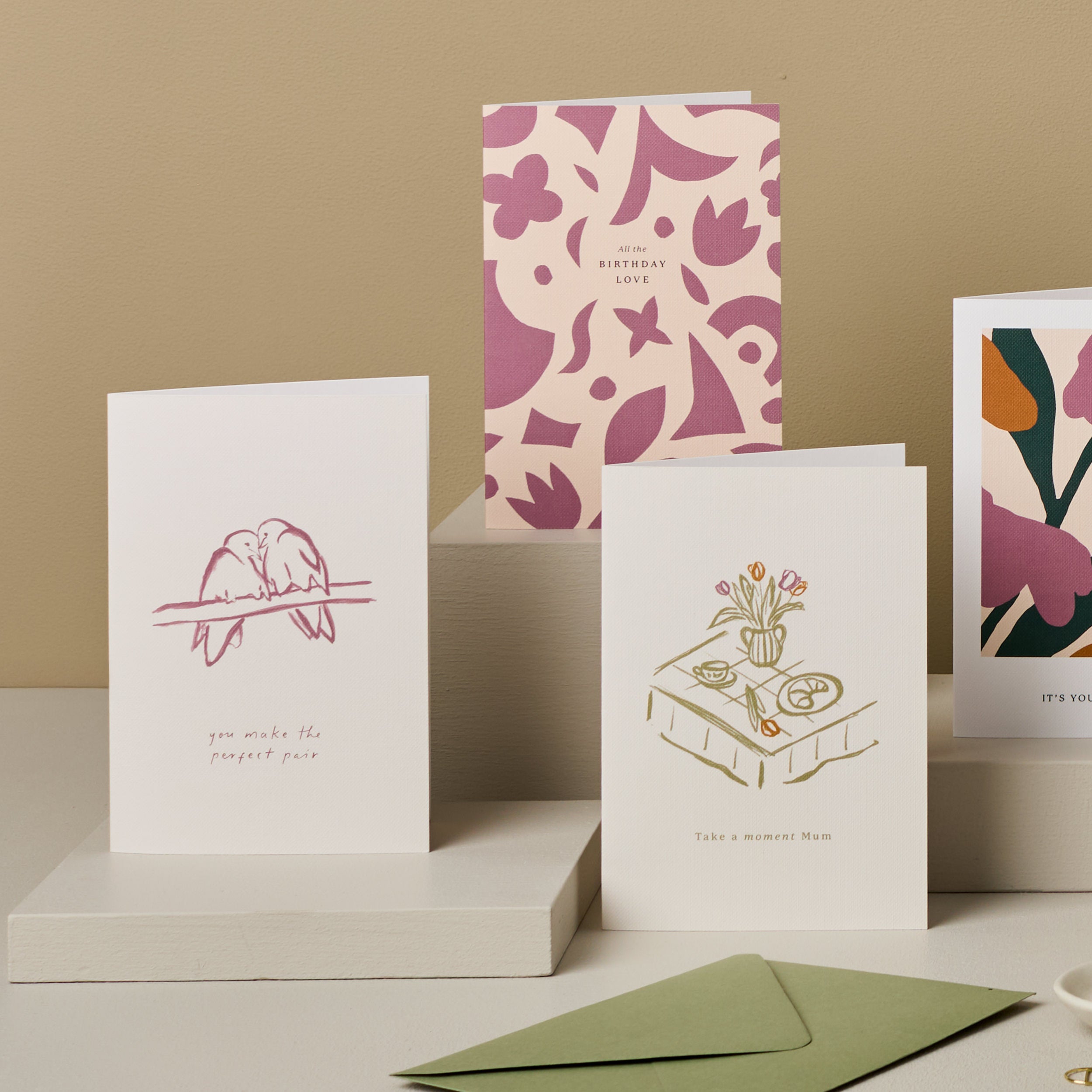 Birthday Love Papercuts Card Purple