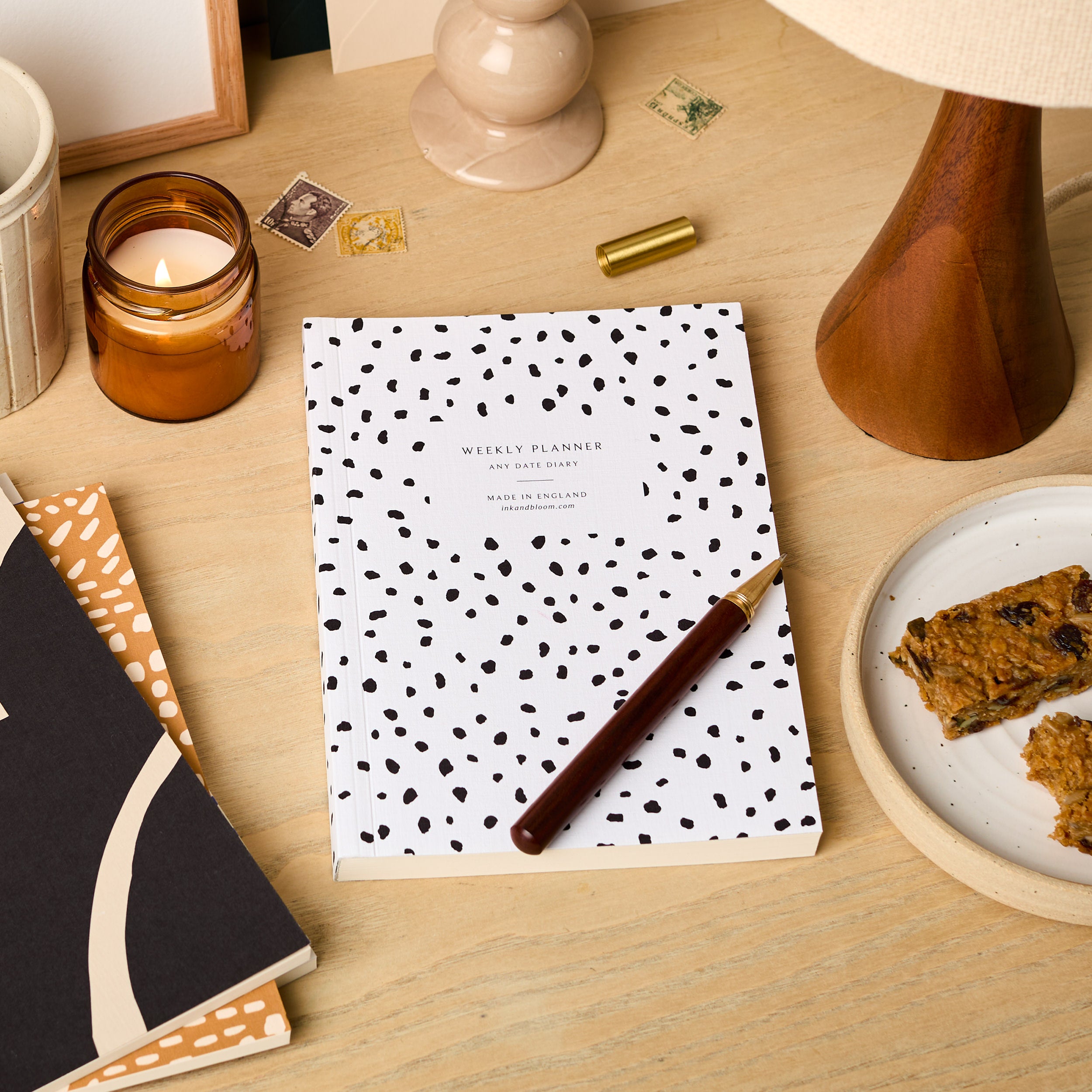 Weekly Planner, A5, Undated in Monochrome Dalmatian