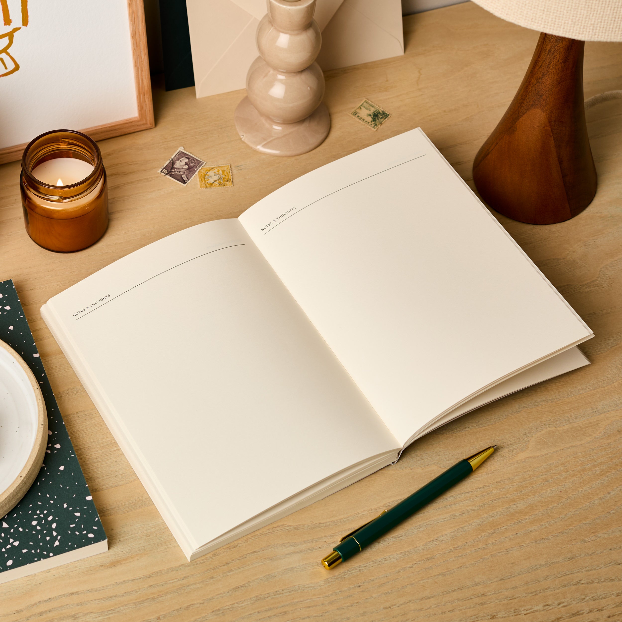 Abstract Black & Cream Shapes | A5 Undated Weekly Planner