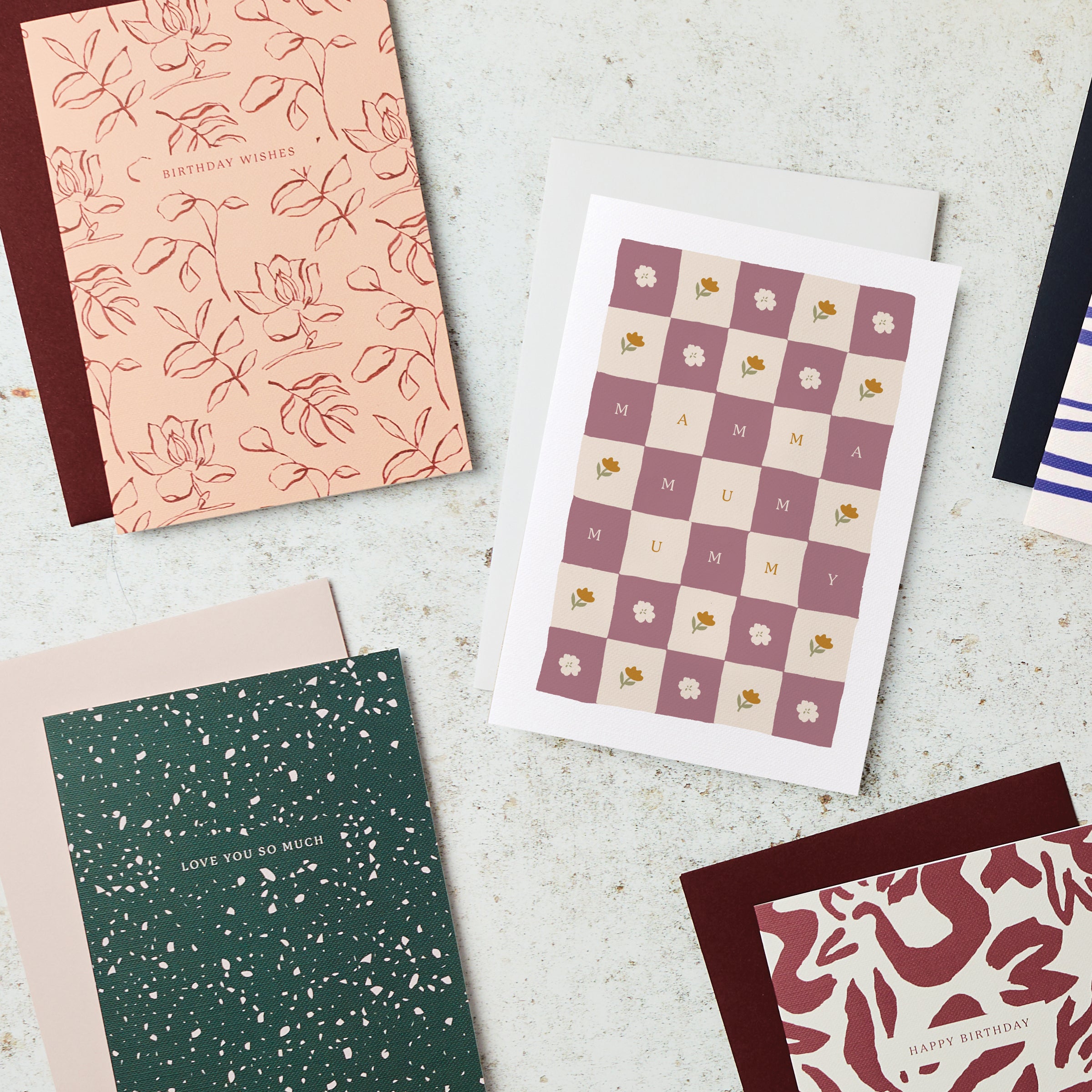 Checkerboard Mum Birthday Card SECONDS SALE