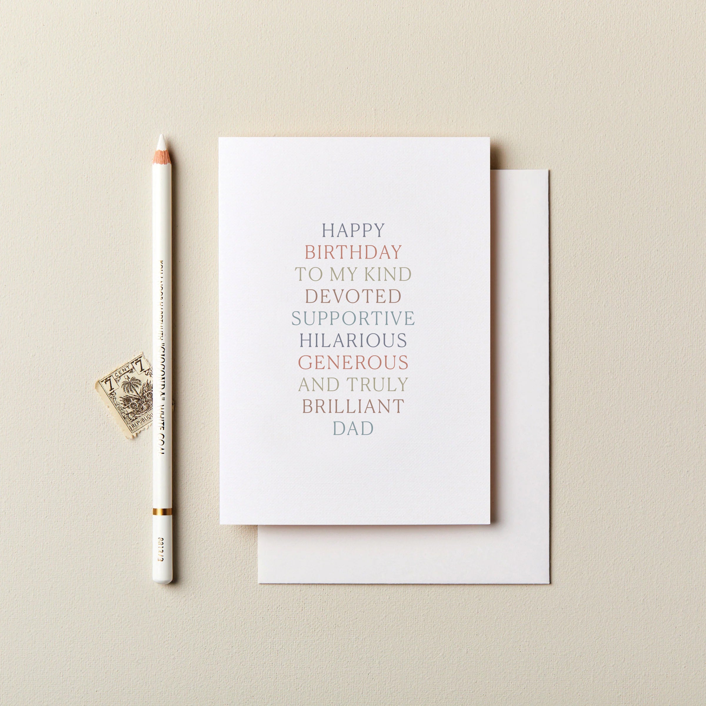 Happy Birthday Devoted Dad Card 120 x 170mm