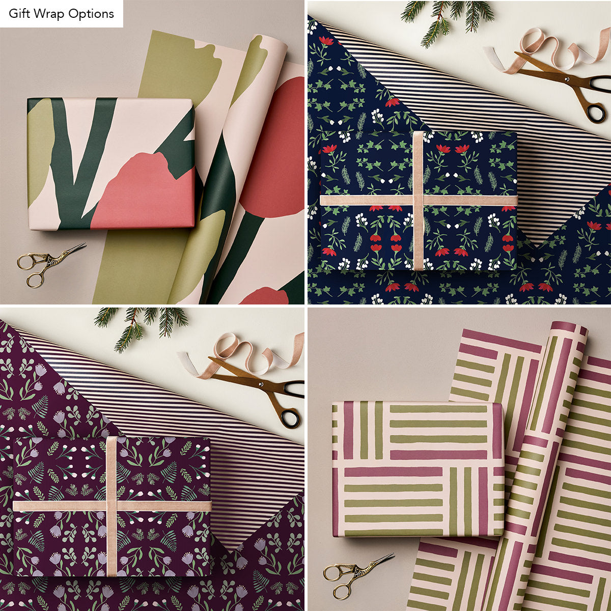 Layflat Notebook in Floral Coral & Black