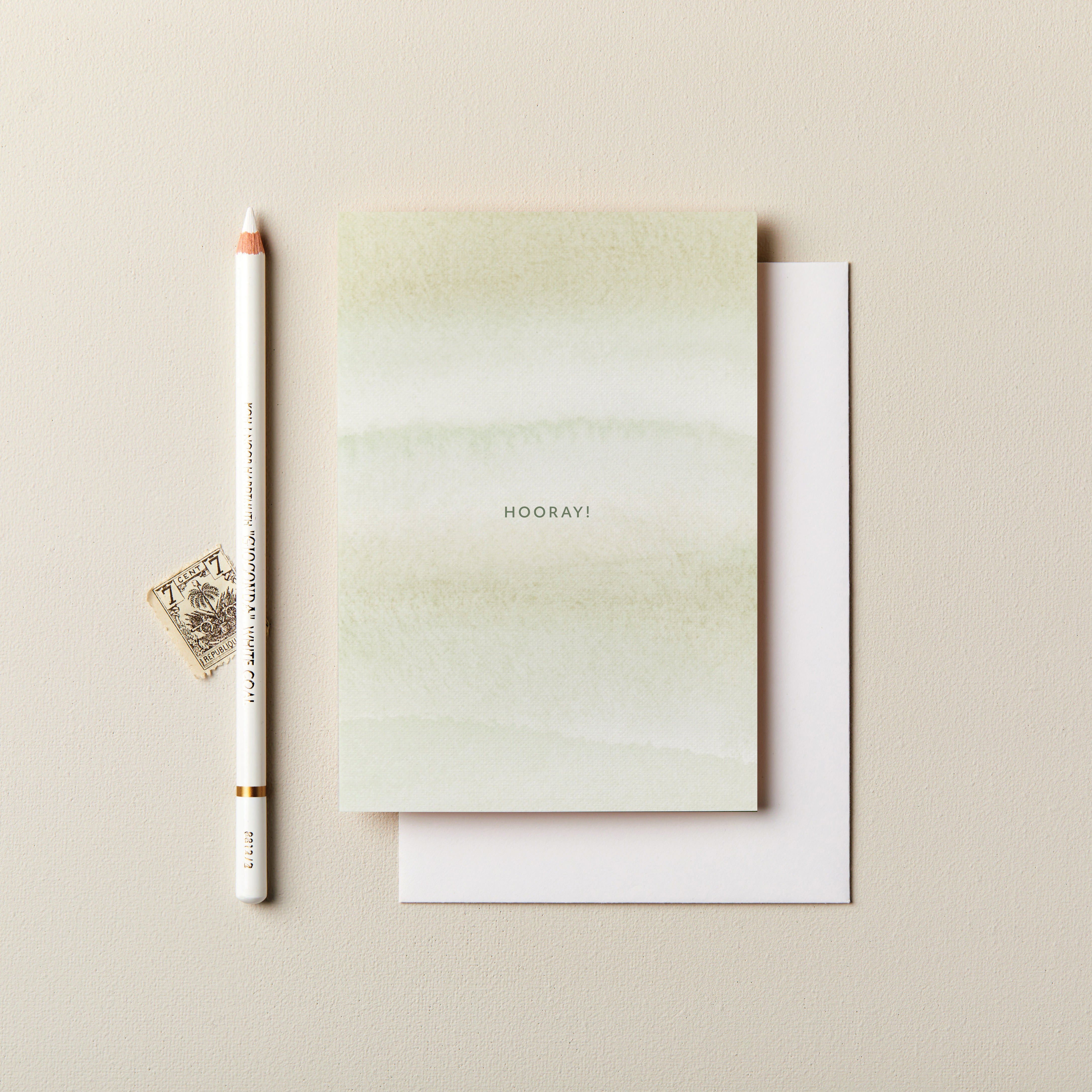 Watercolour Hooray Card 120 x 170mm