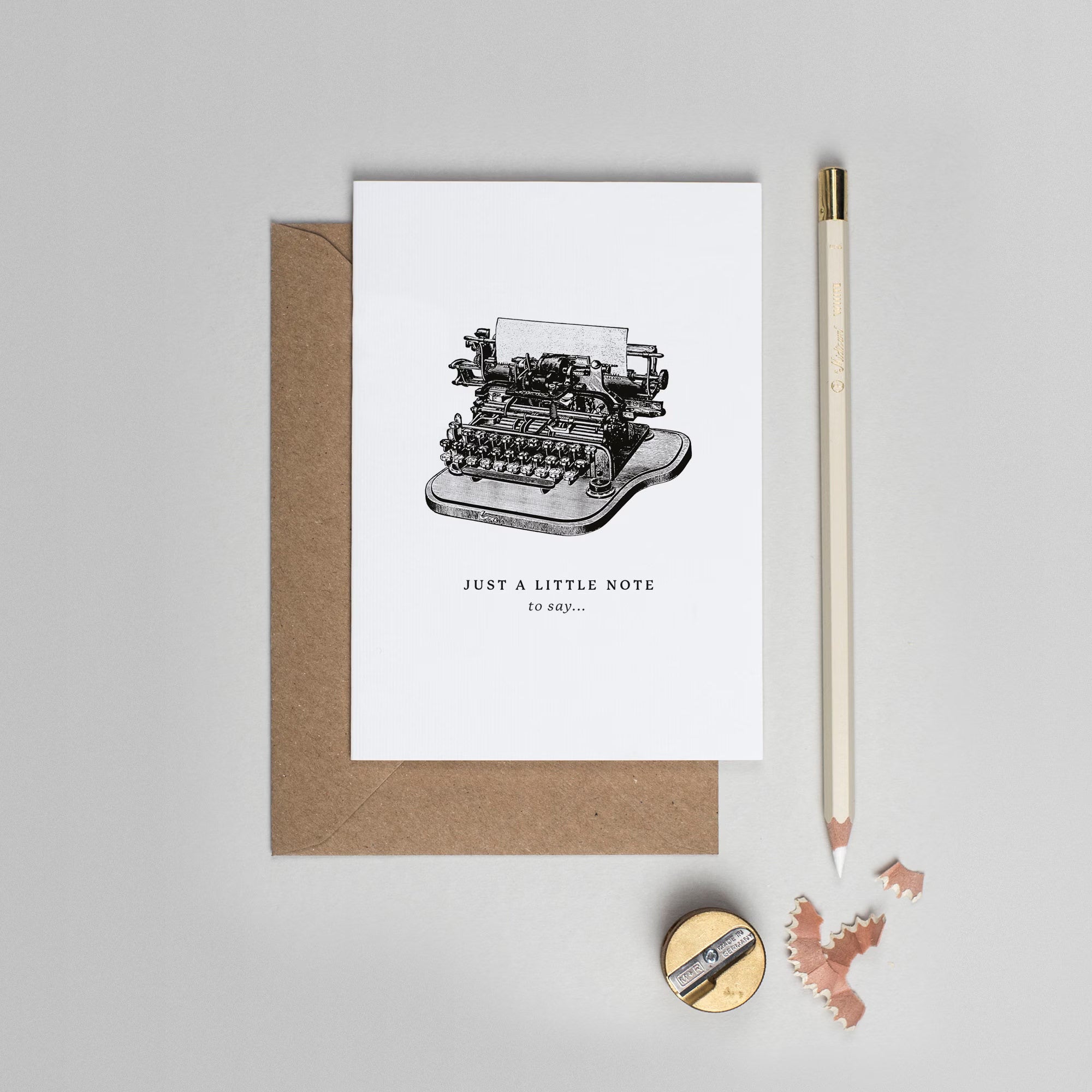Note To Say Vintage Typewriter Card 120 x 170