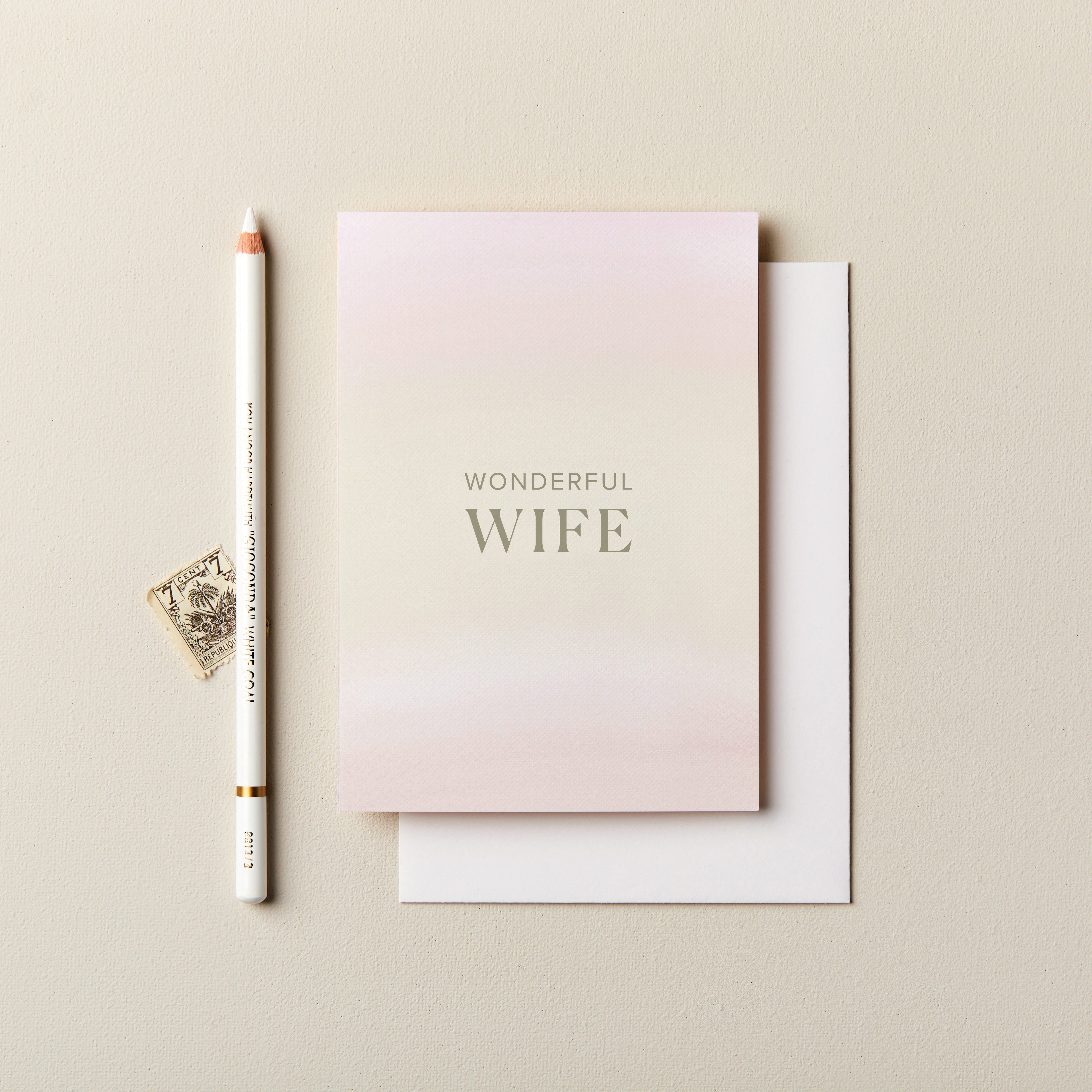 Wonderful Wife Abstract Card 120 x 170mm