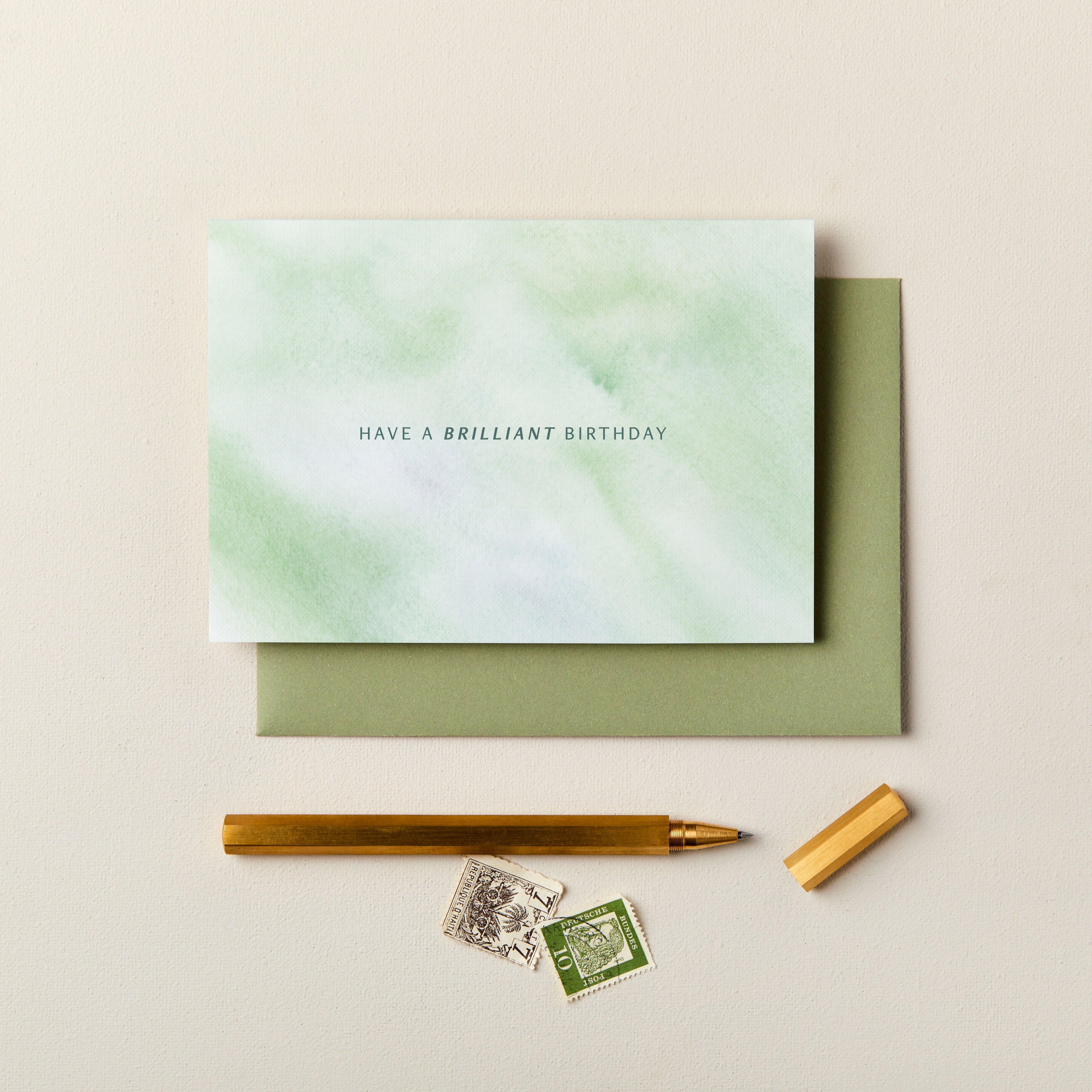 Brilliant Birthday Watercolour Card