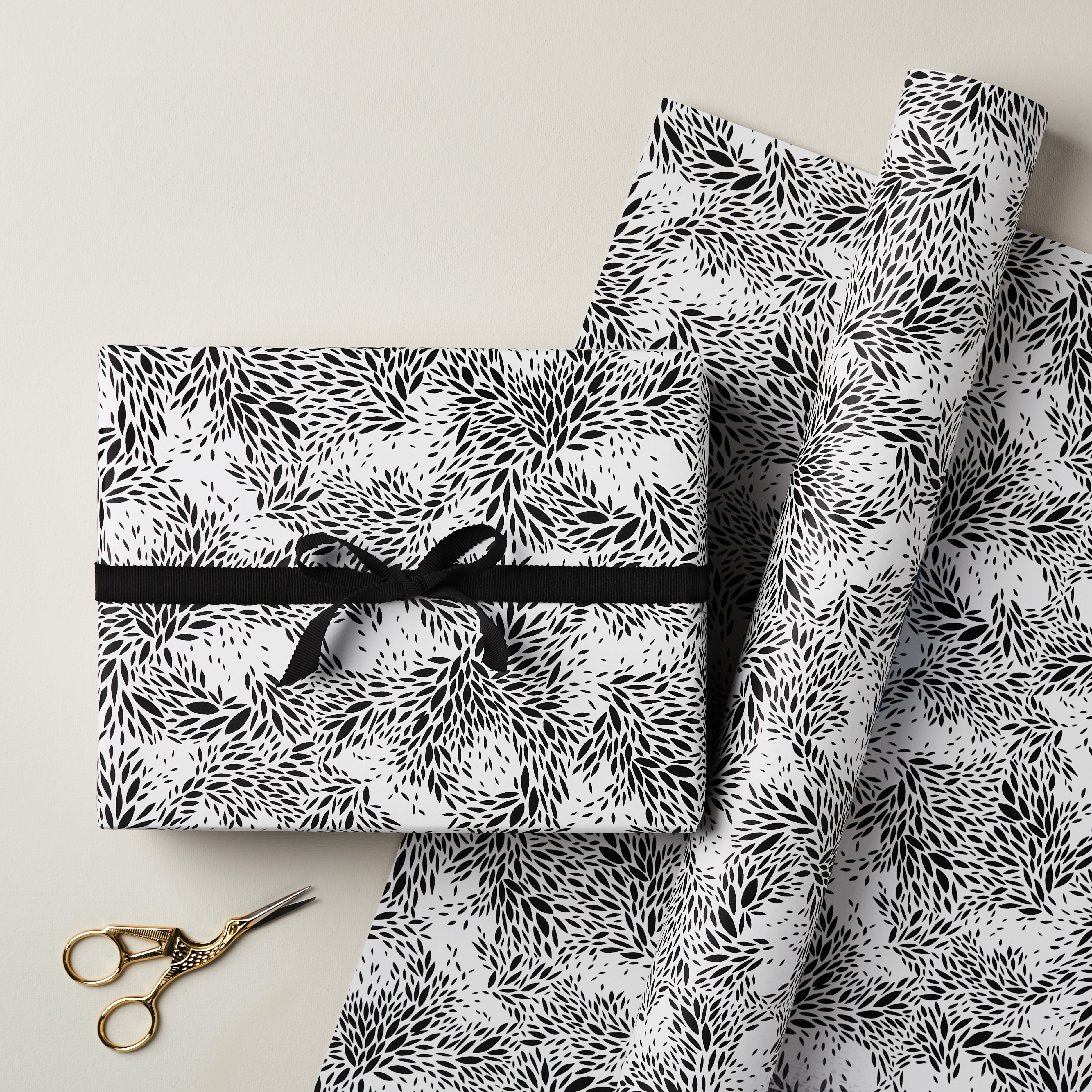 Monochrome Floral Single Sided Wrap