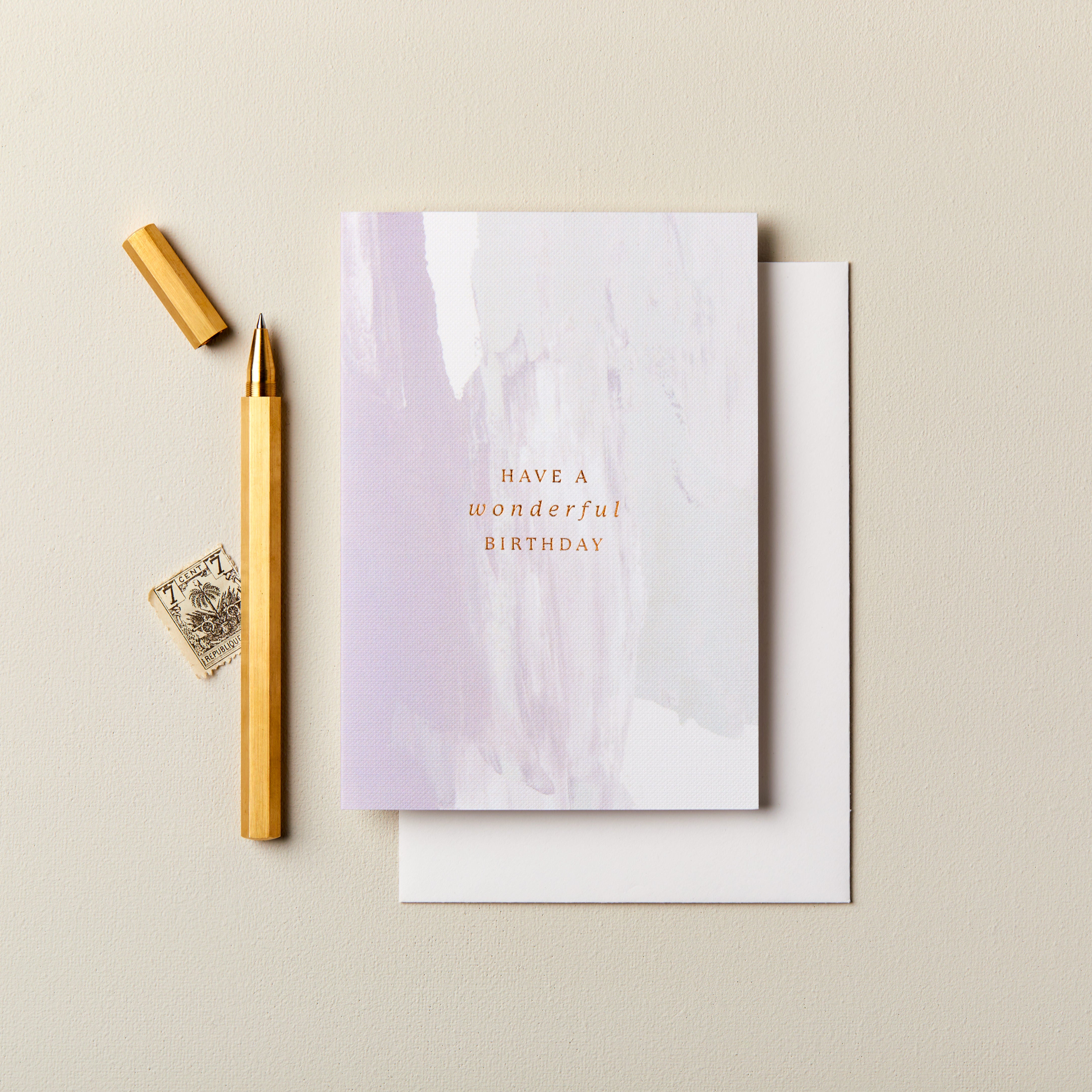 Abstract Wonderful Birthday Card 120 x 170mm