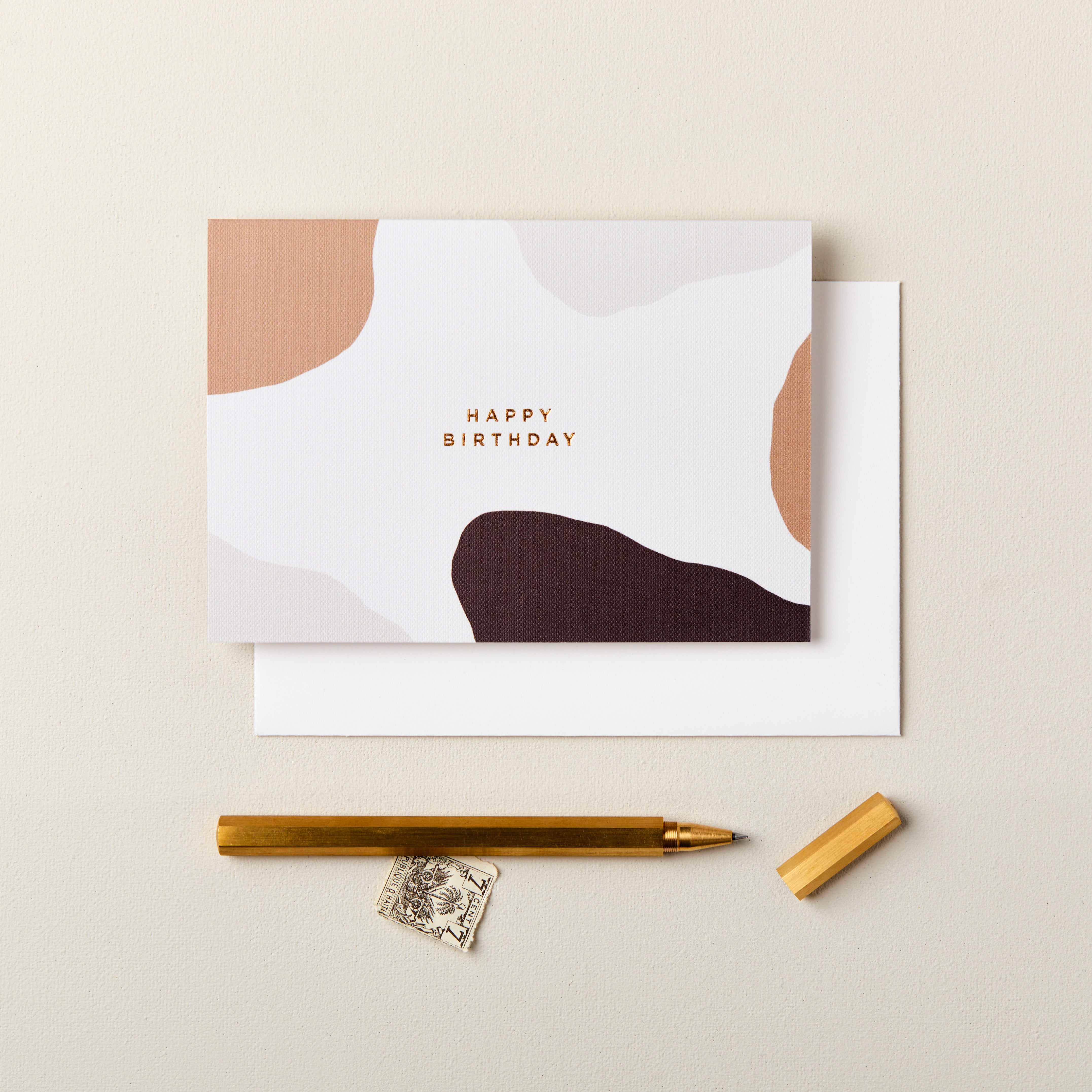 Happy Birthday Abstract Camo Card SECONDS SALE