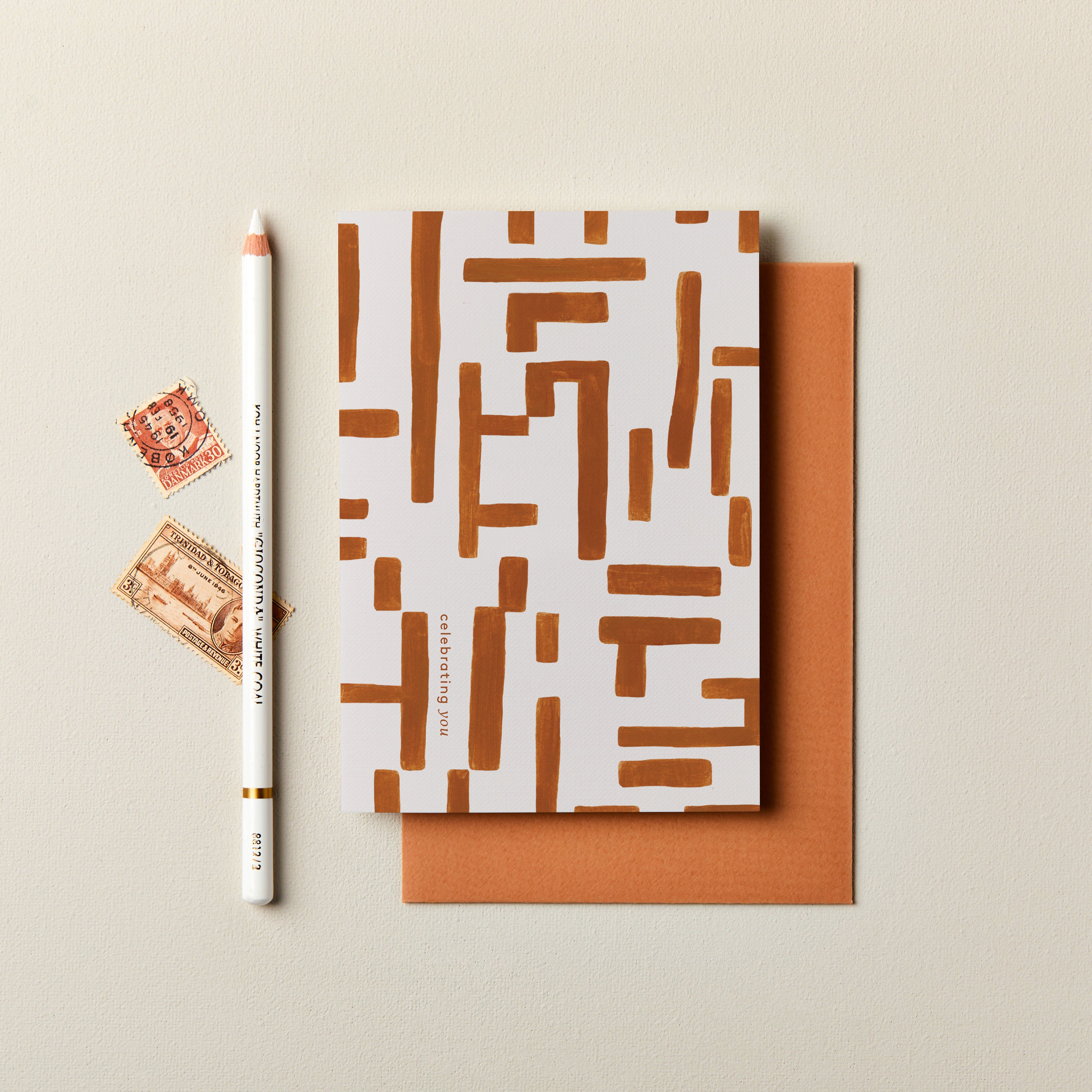 Celebrating You Abstract Lines card SECONDS SALE