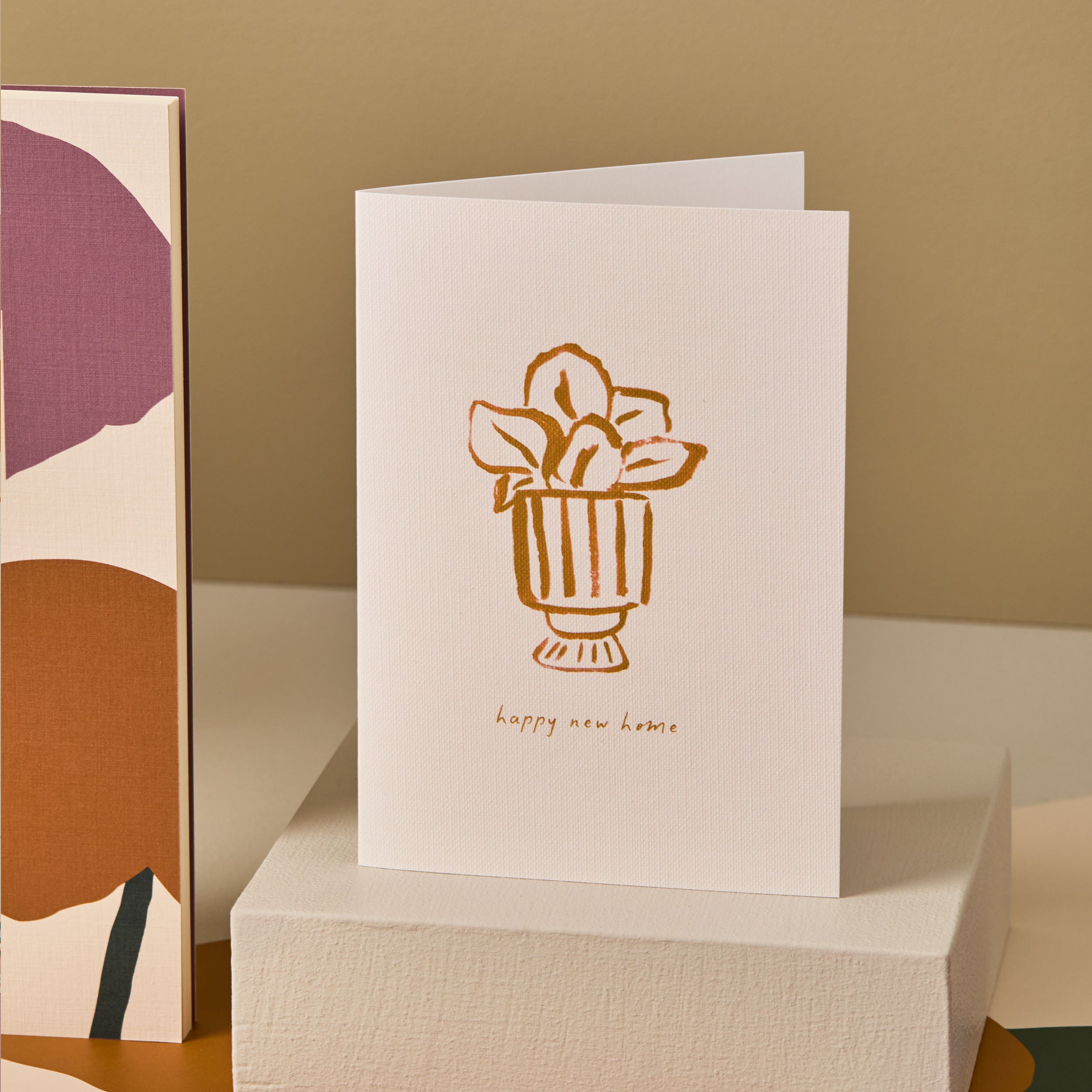 Happy New Home Plant Illustrated Housewarming Card