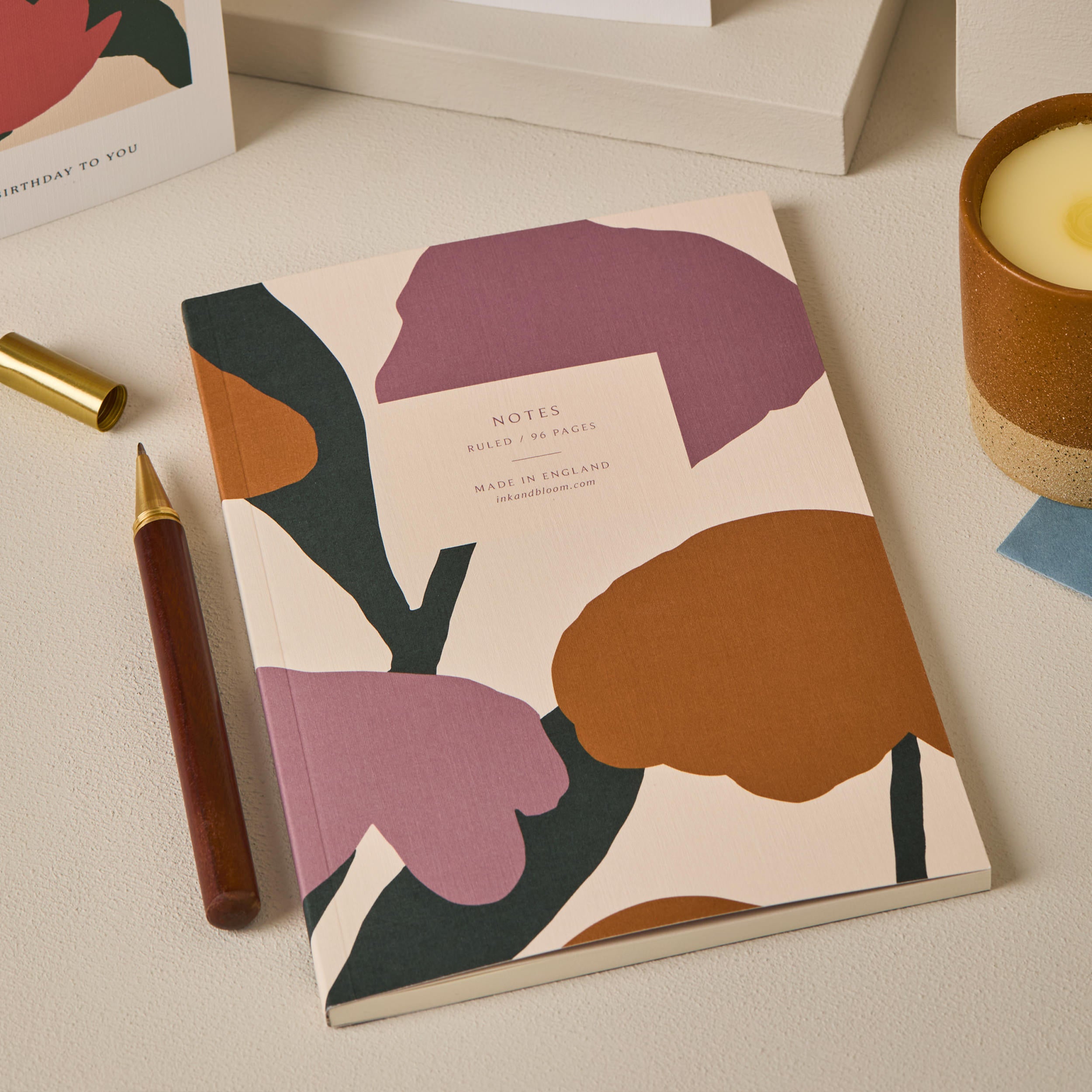 Ruled Notebook in Floral Pattern