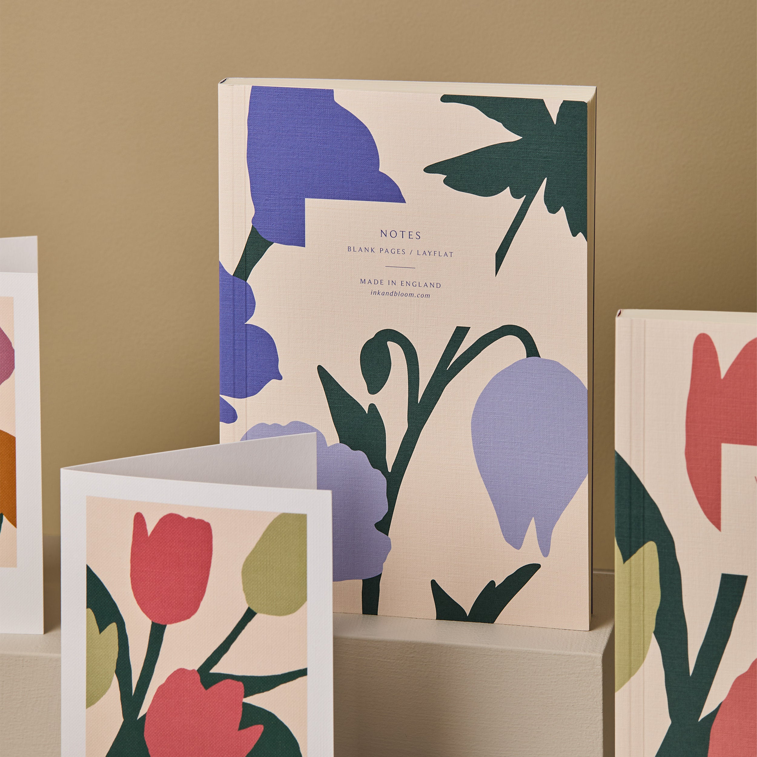 Layflat Notebook in Indigo Bloom