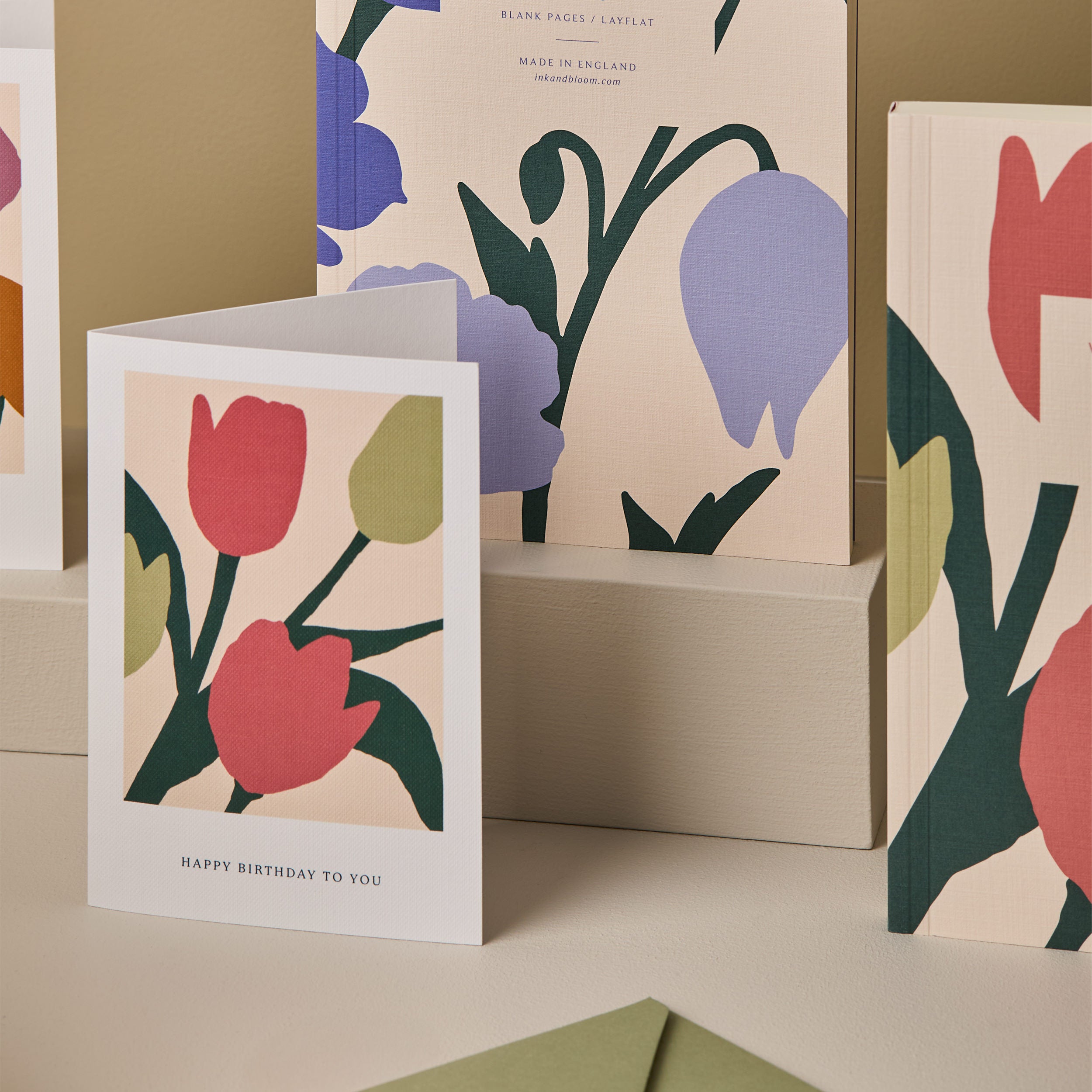 Happy Birthday To You Tulips Floral Blooms Card