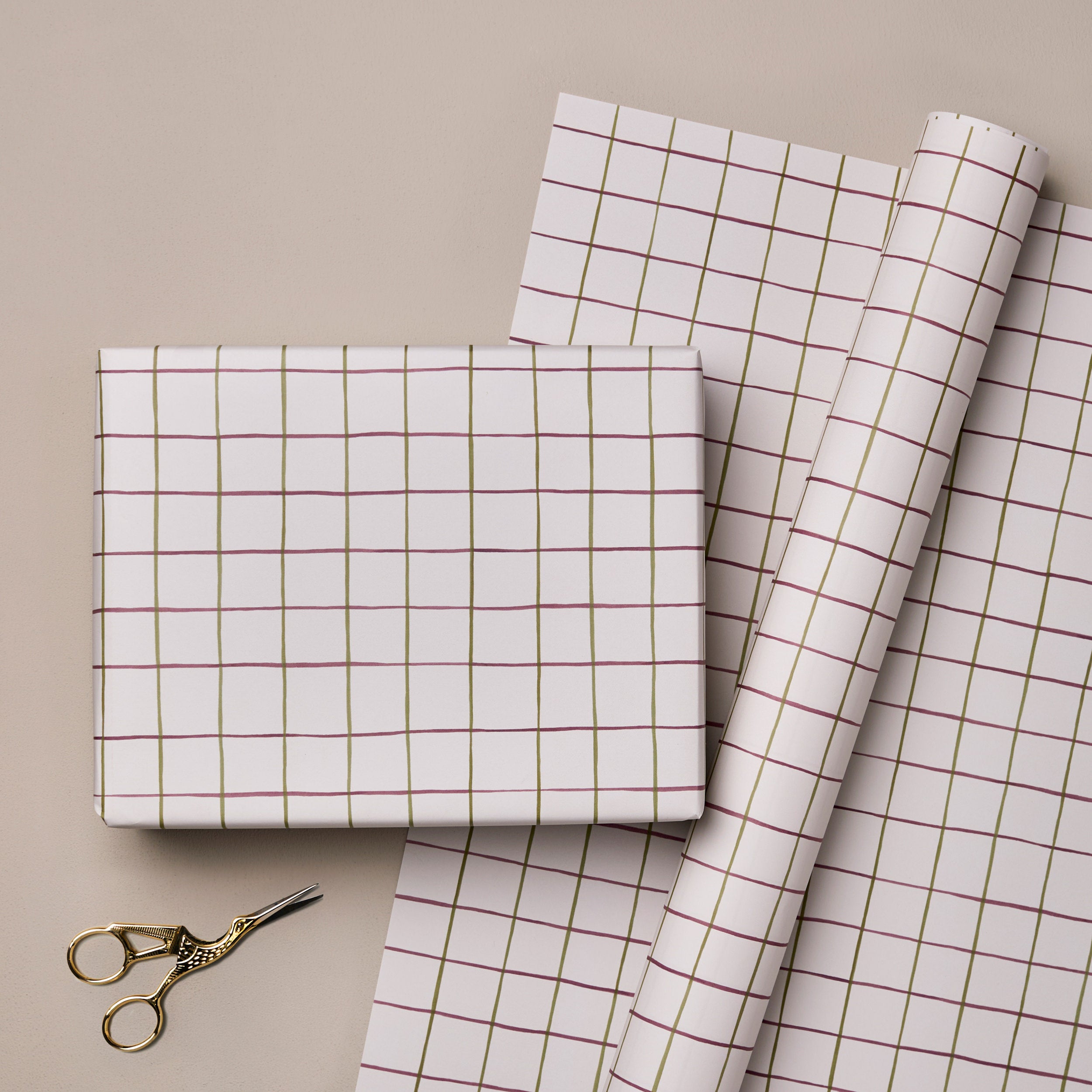 Purple & Green Checked Single Sided Wrap