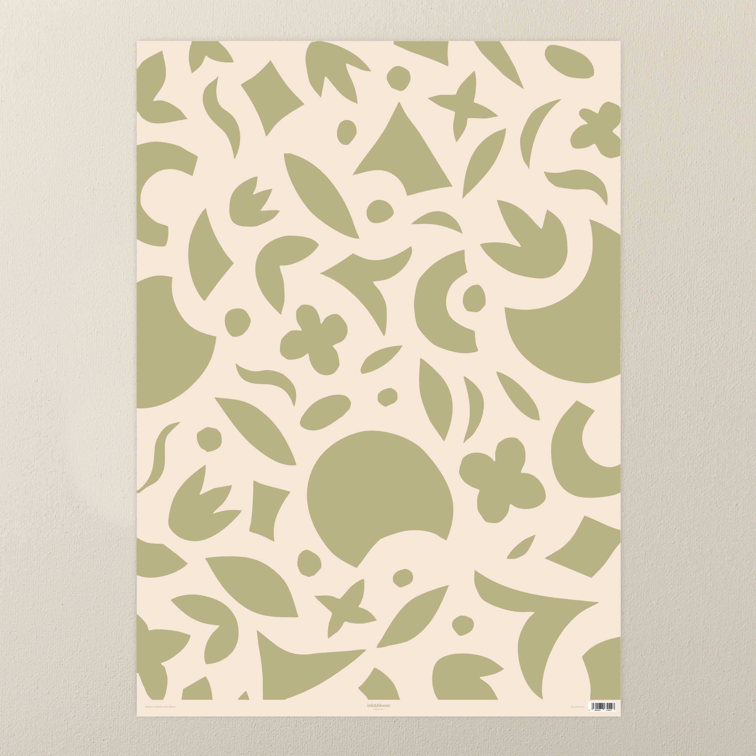 Green Papercuts Single Sided Wrap