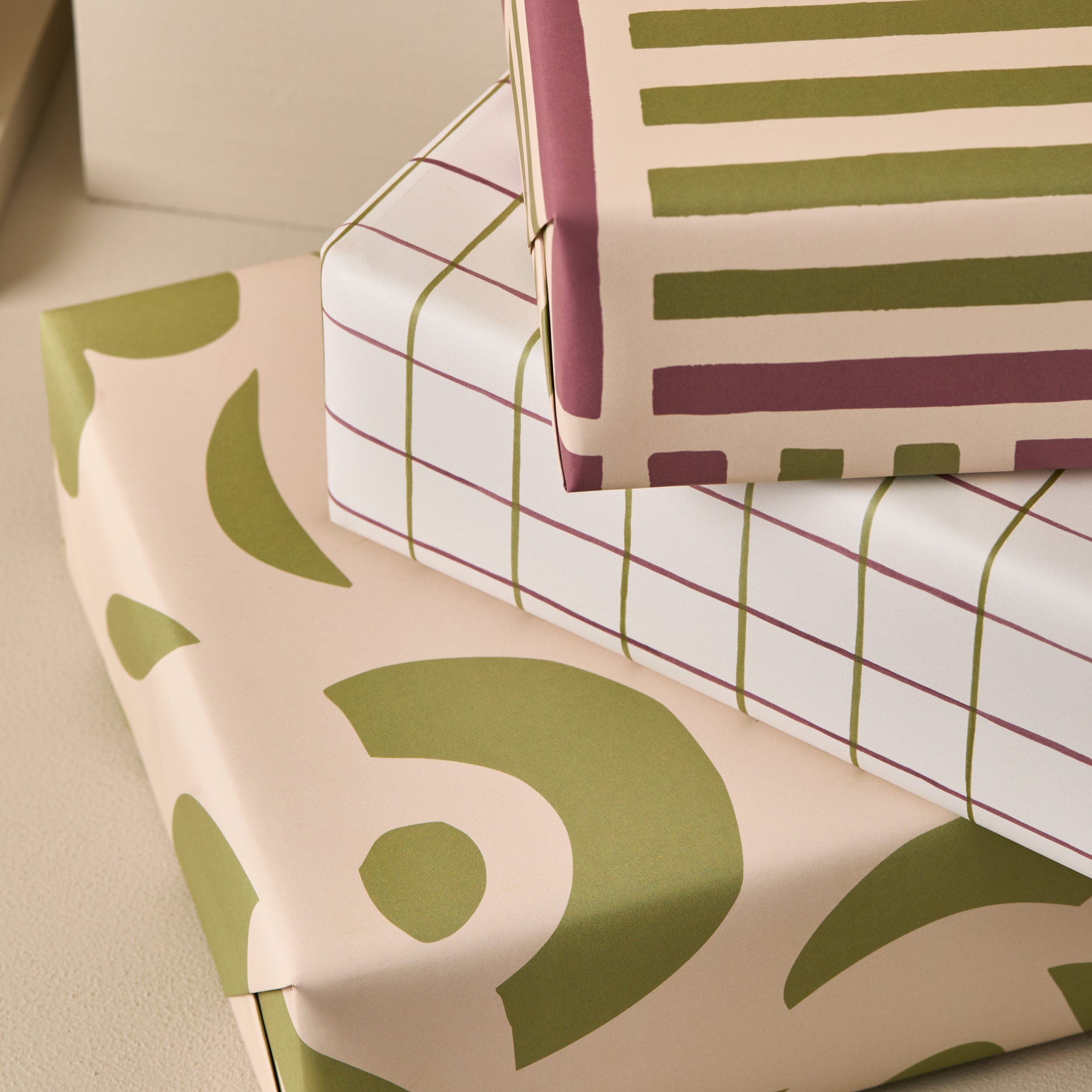Green Papercuts Single Sided Wrap SECONDS SALE