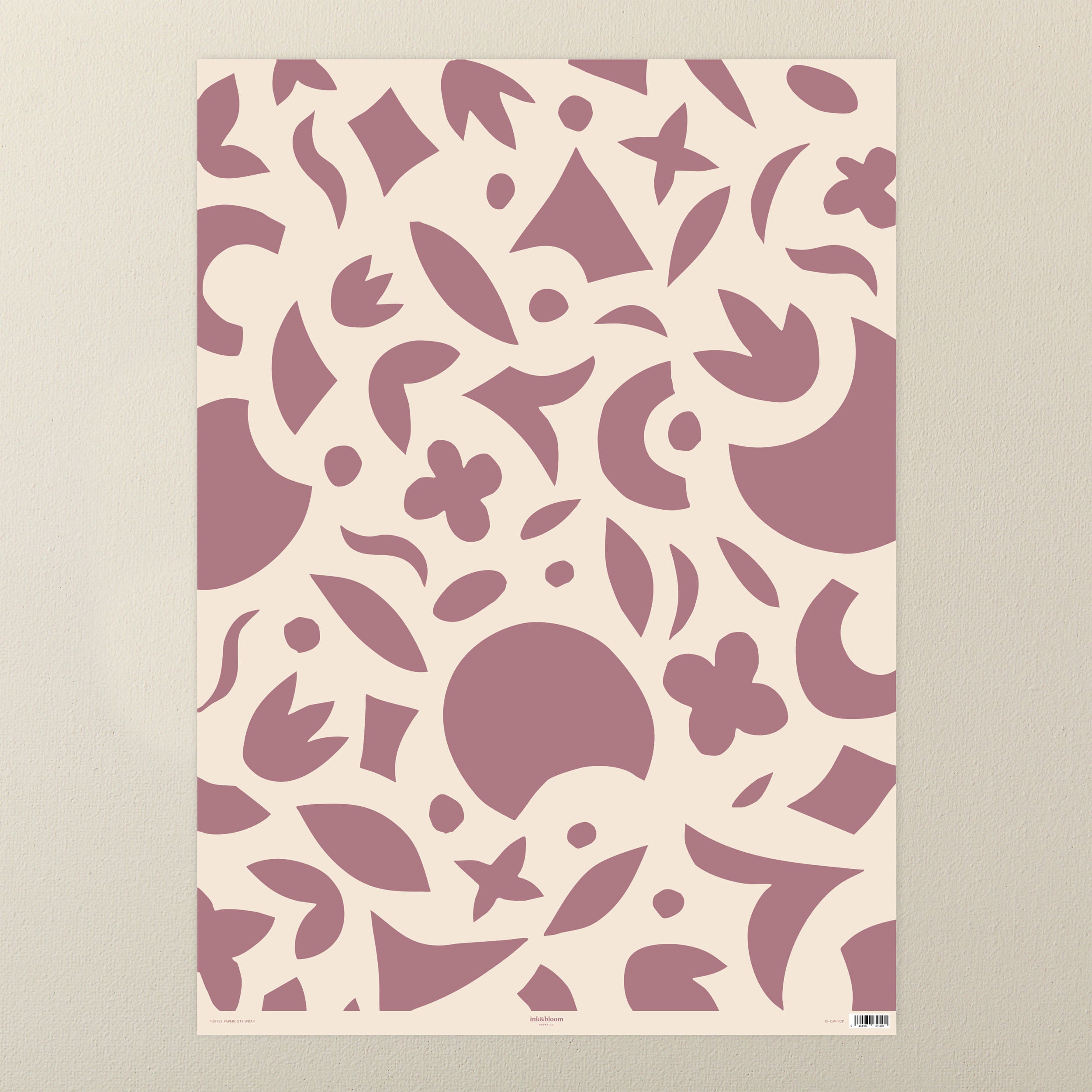 Purple Papercuts Single Sided Wrap