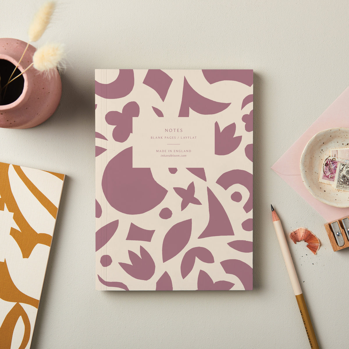 Layflat Notebook in Purple Papercuts | Ink & Bloom