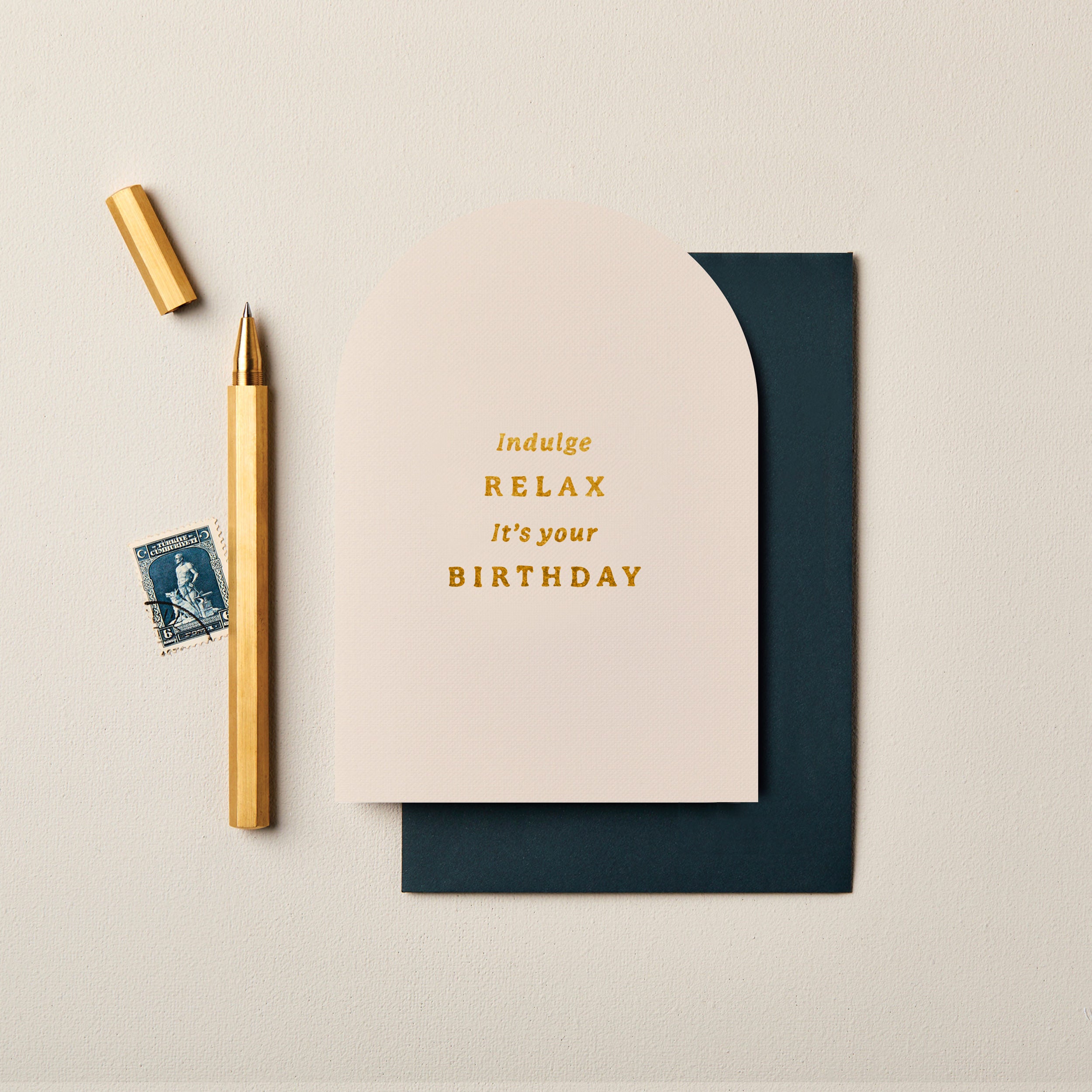 It's Your Birthday Arched Foiled Card