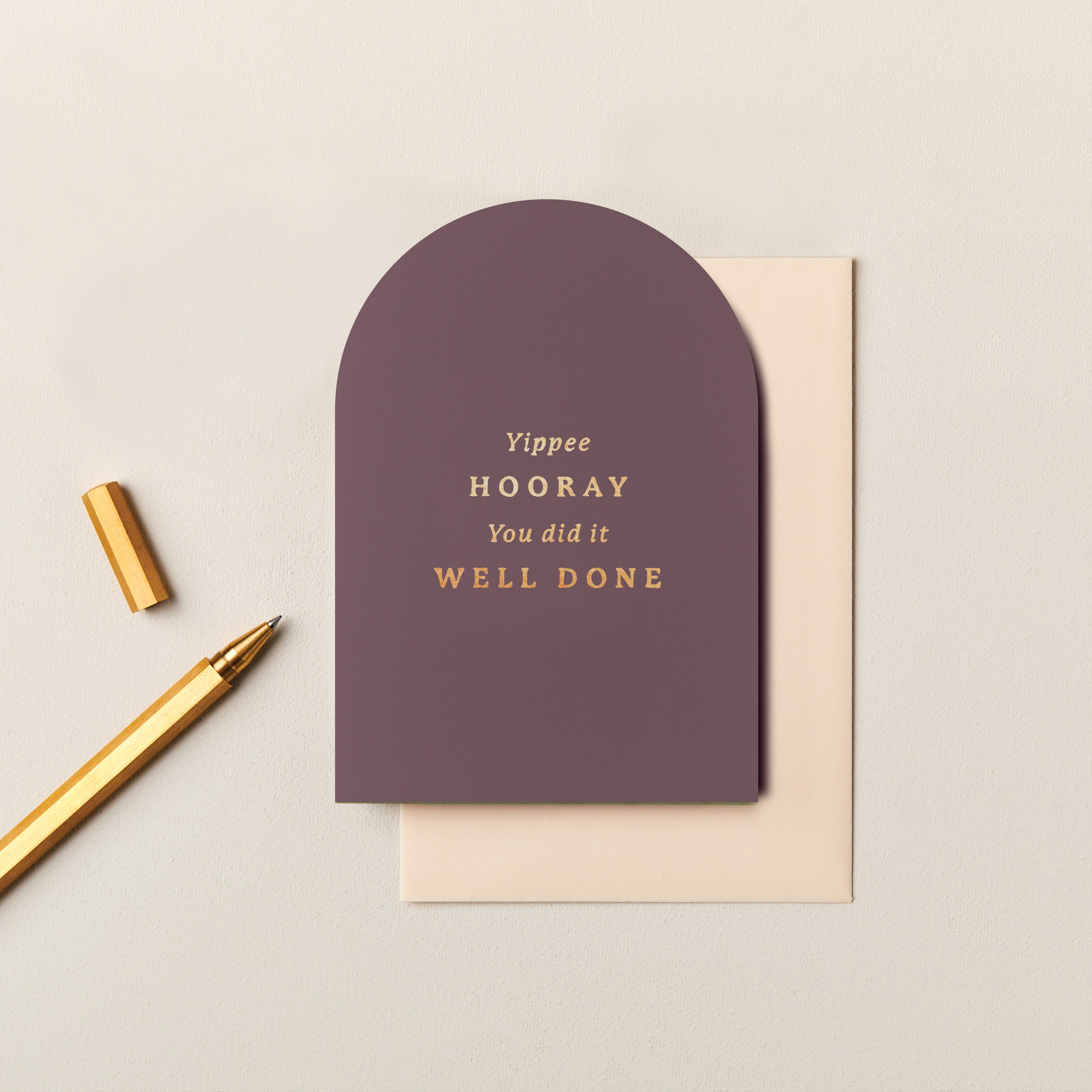 Well Done Arched Foiled Card