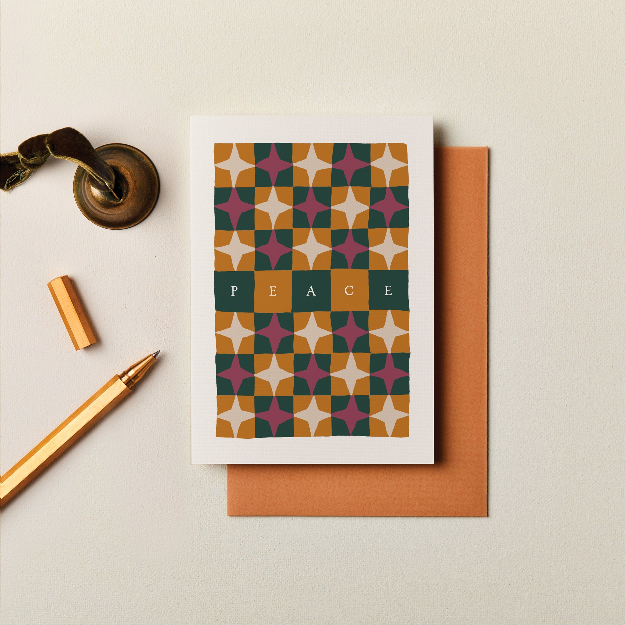 Pack of Four Geometric Christmas Cards