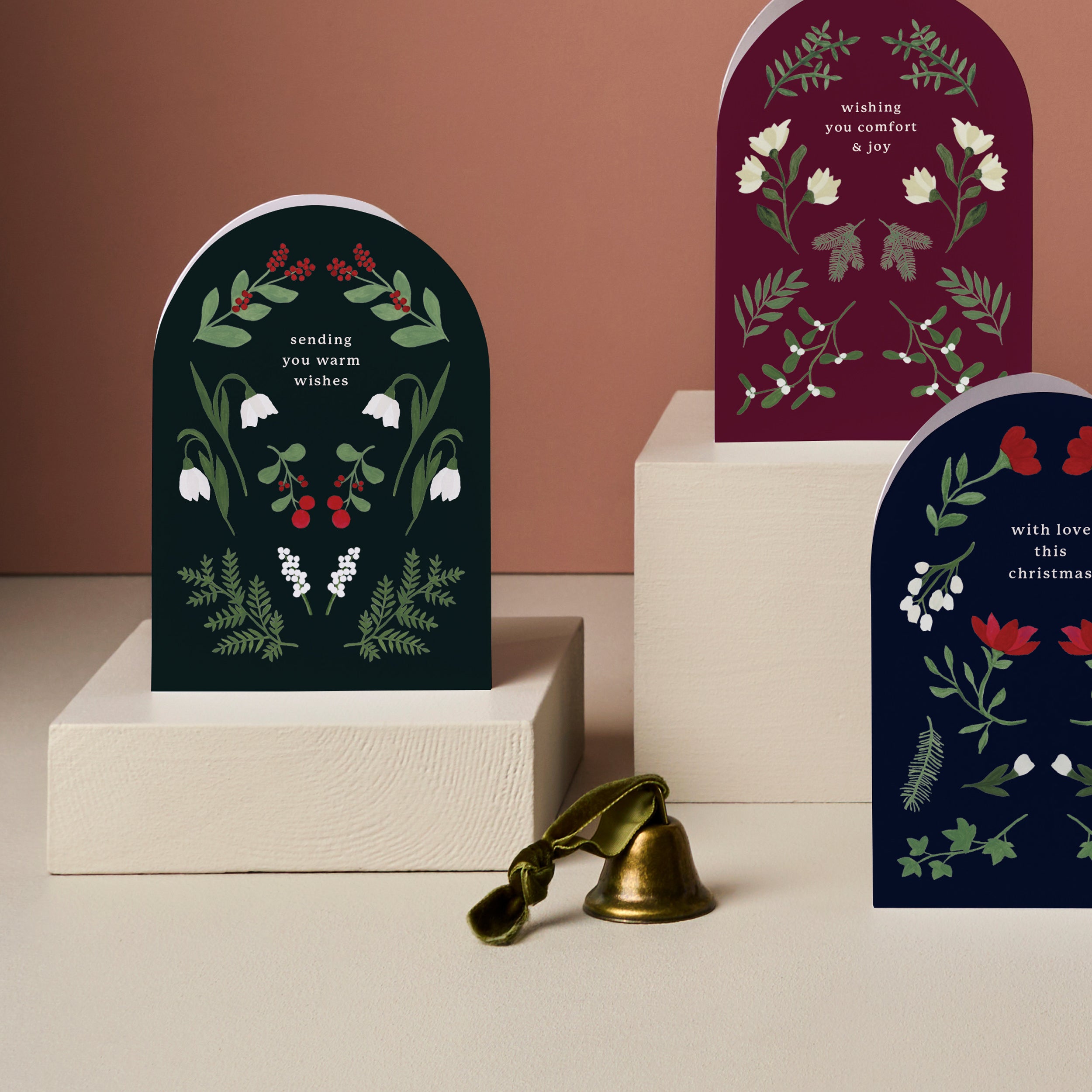 Warm Wishes Arched Christmas Card