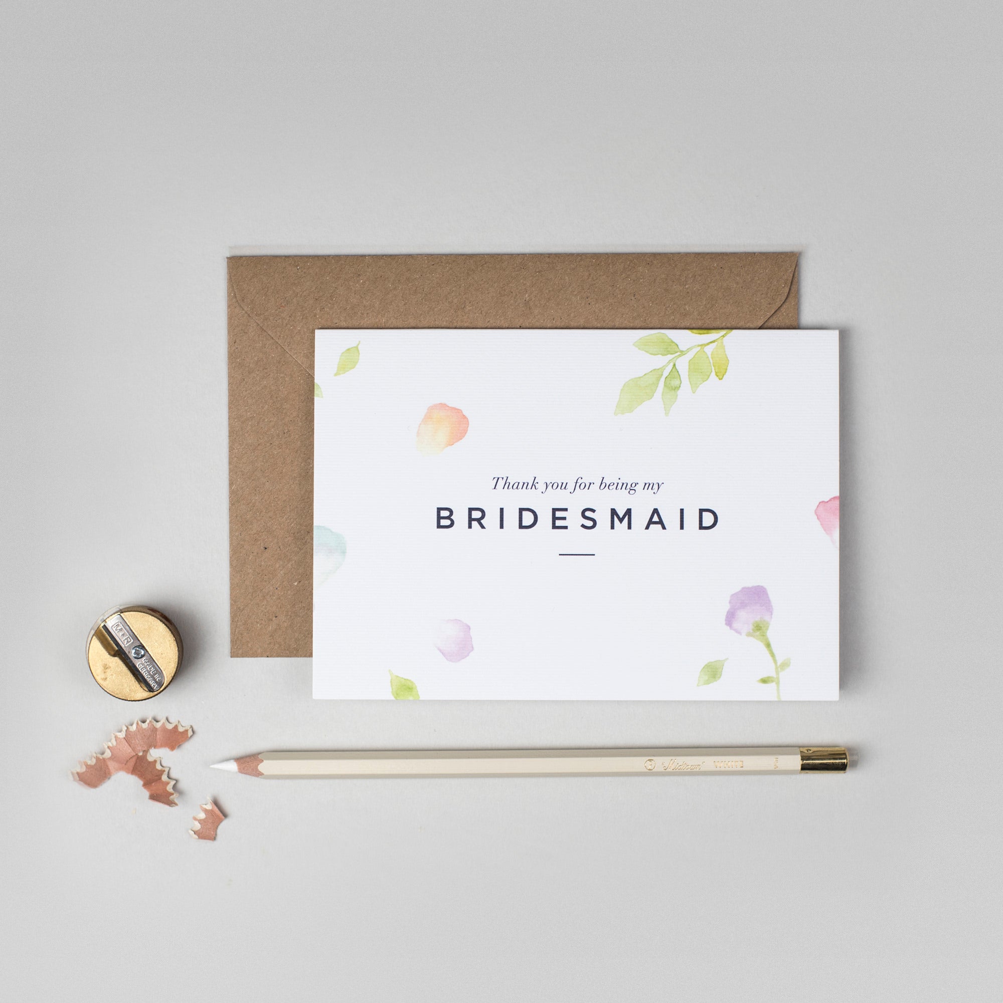 Thank you Bridesmaid Amelia collection card