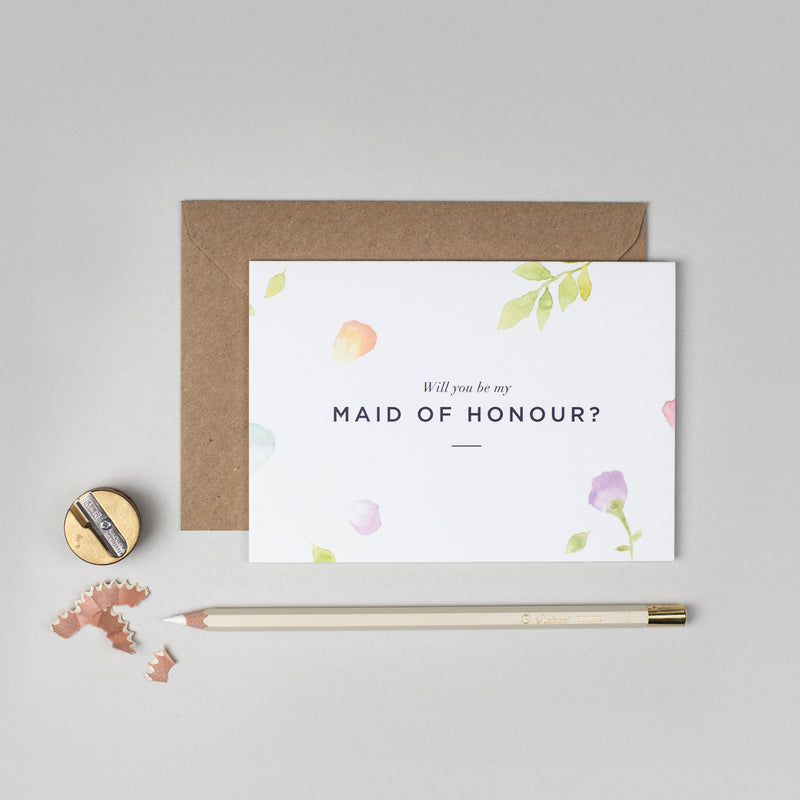 Will you be my Maid of Honour Amelia collection card