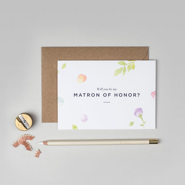 Will you be my Matron of Honour Amelia collection card