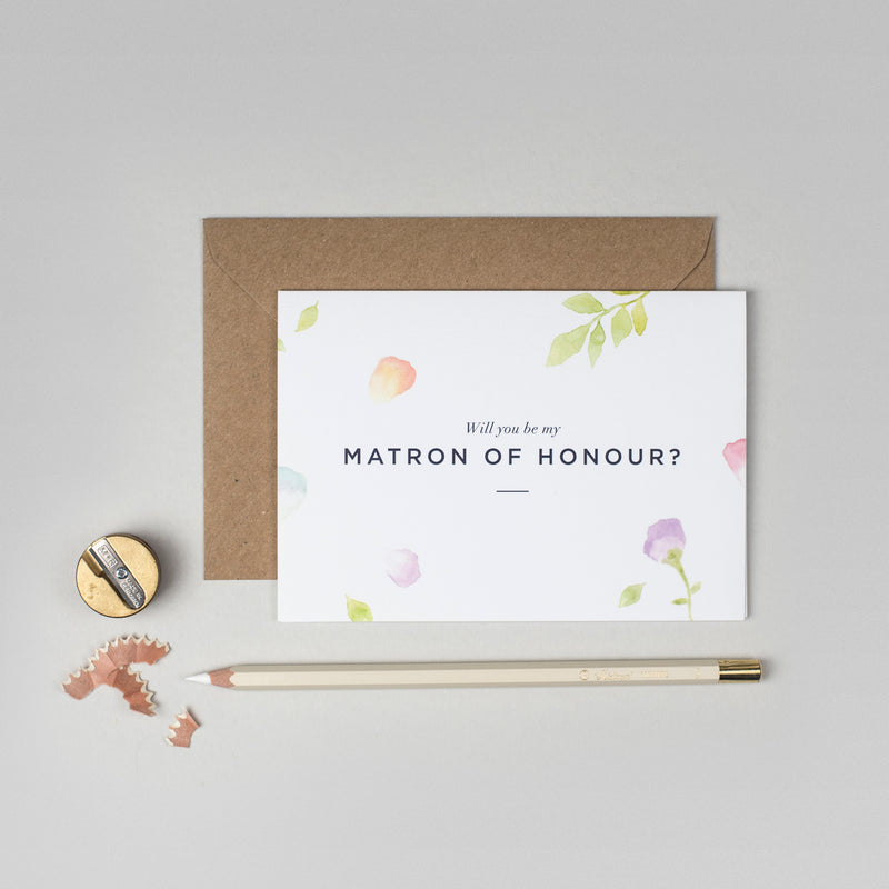 Will you be my Matron of Honour Amelia collection card