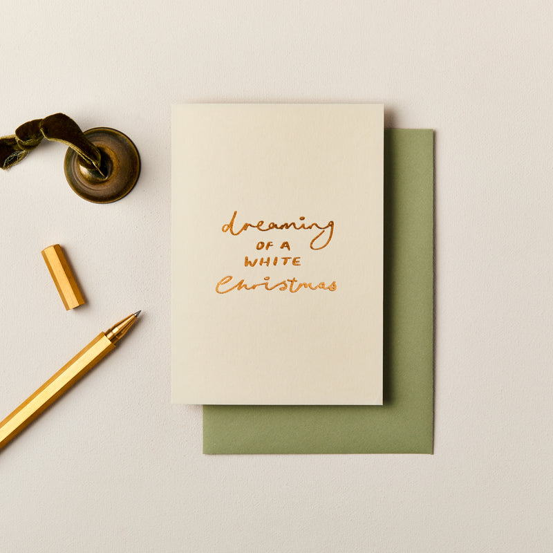Dreaming of a White Christmas Foiled Card