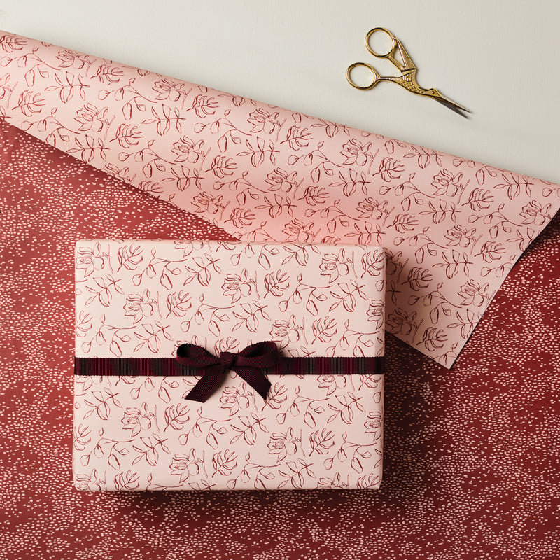 Floral Peach & Rust Double Sided Wrap