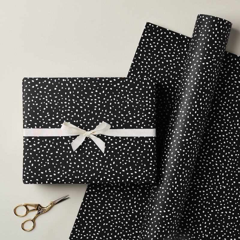 Black Dalmatian Single Sided Gift Wrap