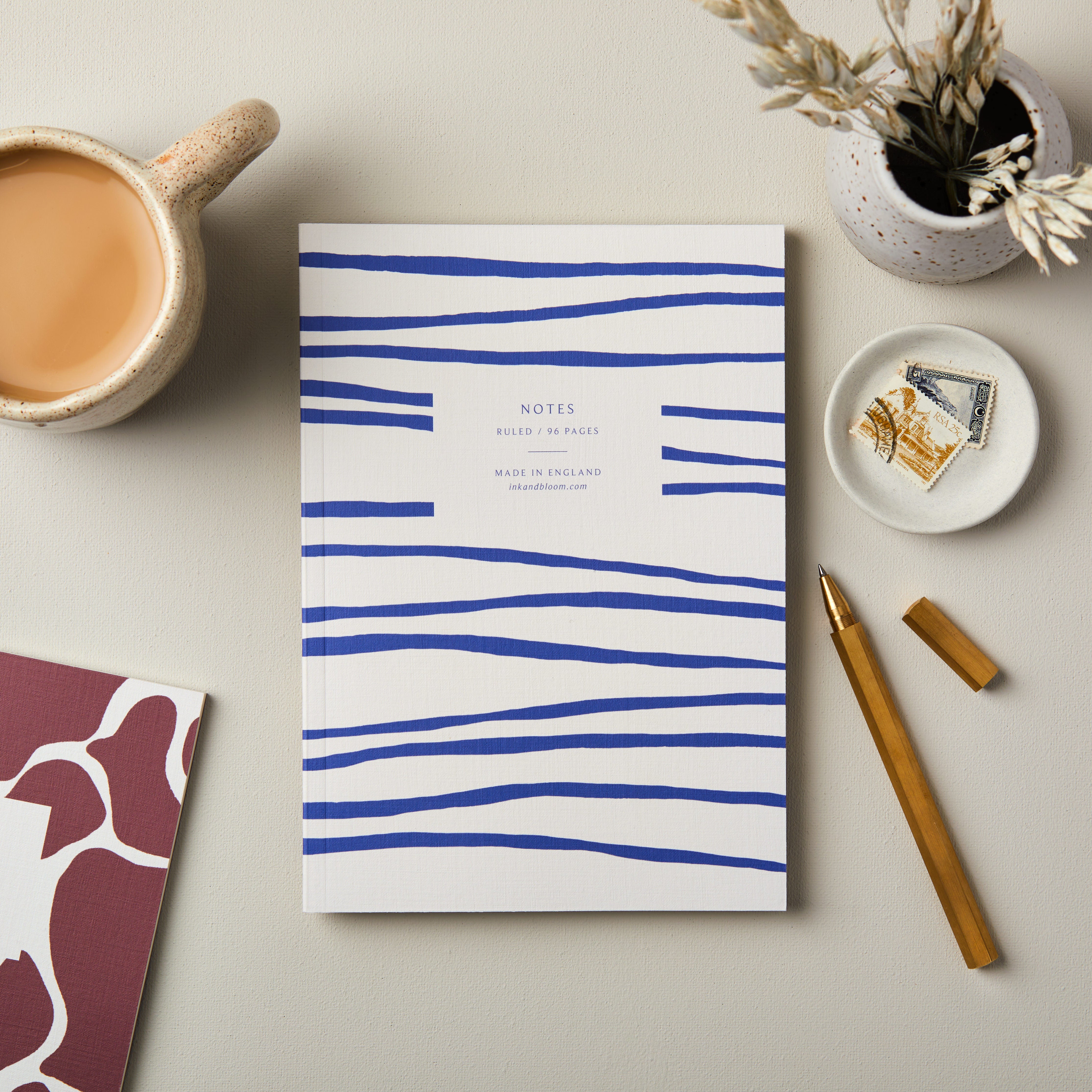 Ruled Notebook in Blue Stripe, A5