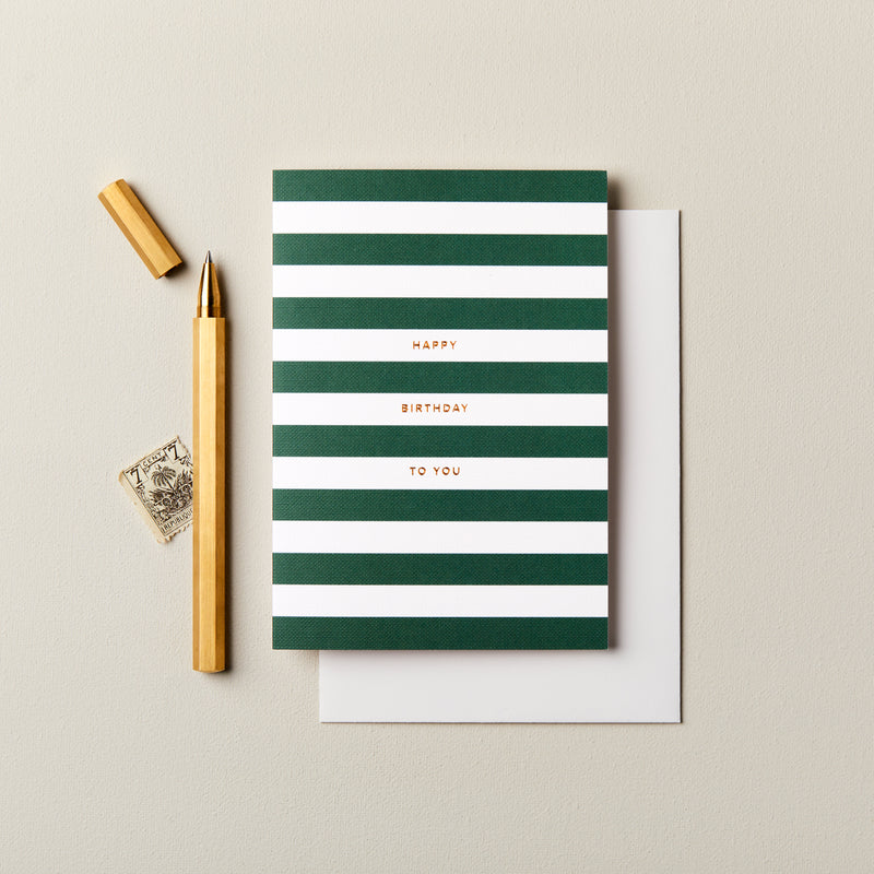 Happy Birthday Stripes Card