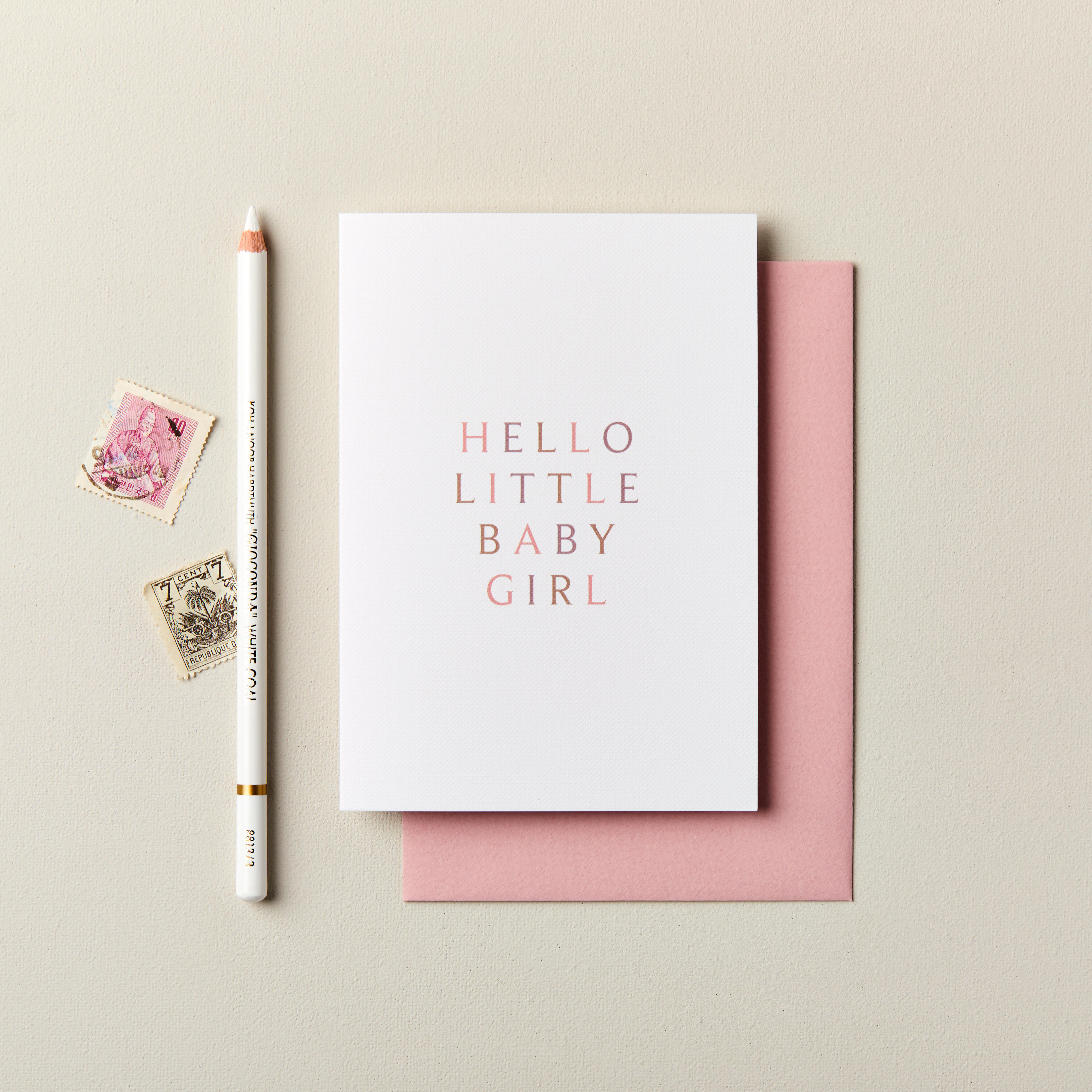 Hello Baby Girl Card