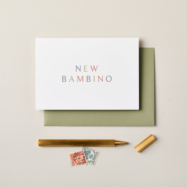 New Bambino Baby Boy Card