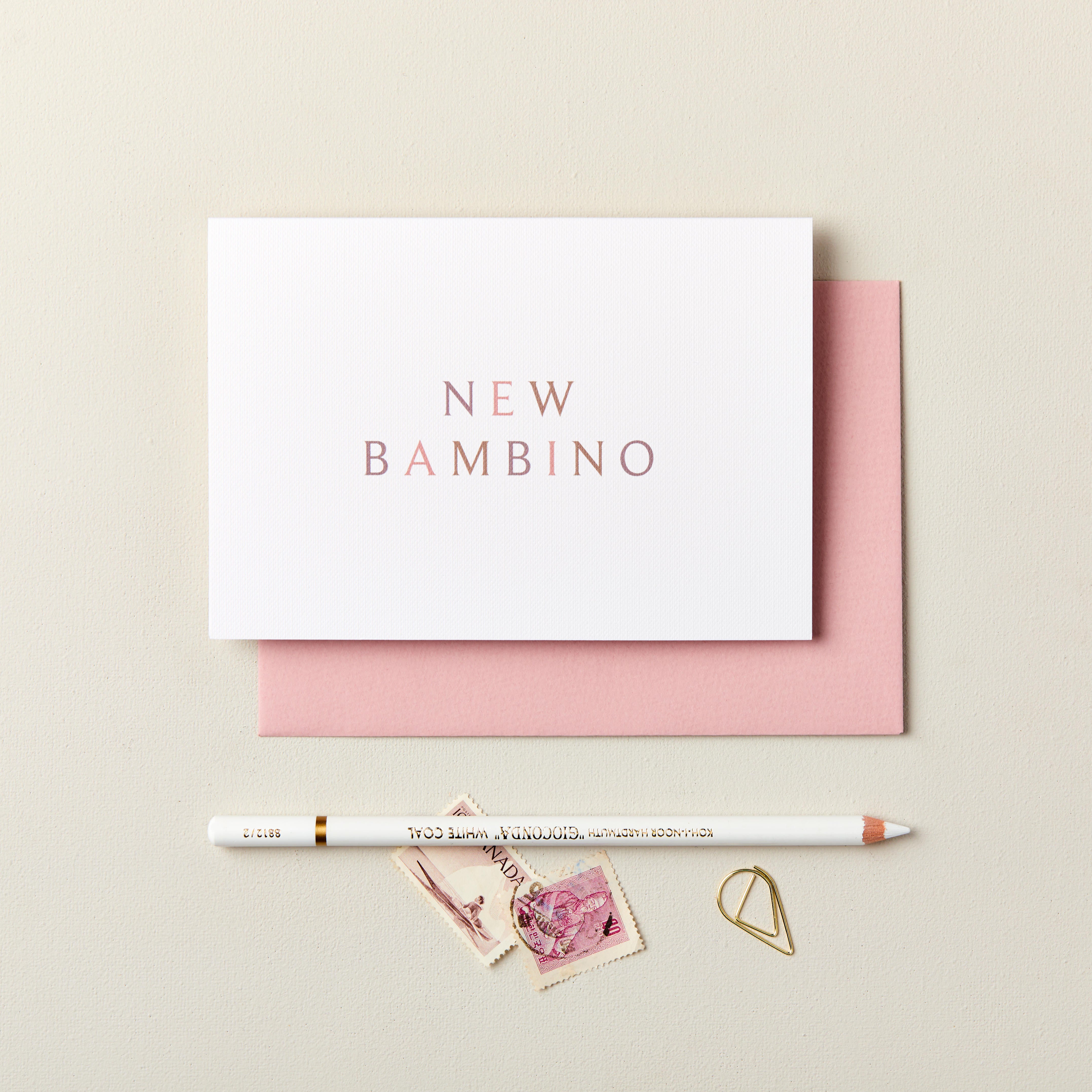 New Bambino Baby Girl Card